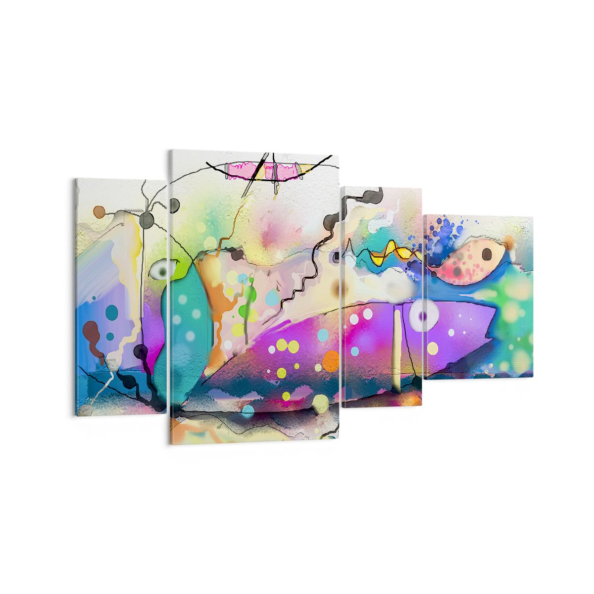 Obraz Na Płótnie - Ryby Pastele  - 120X70 Cm - Dl120X70-4096