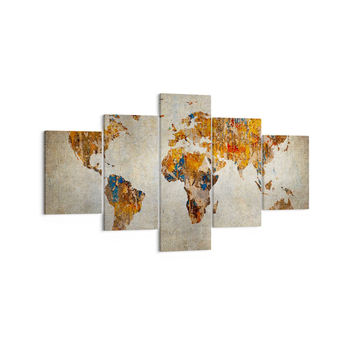 Obraz Na Płótnie - Mapa Kontynent - 125X70 Cm - Ea125X70-2783