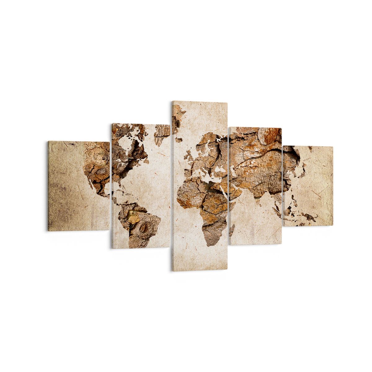 Obraz Na Płótnie - Mapa Kontynenty - 125X70 Cm - Ea125X70-3590