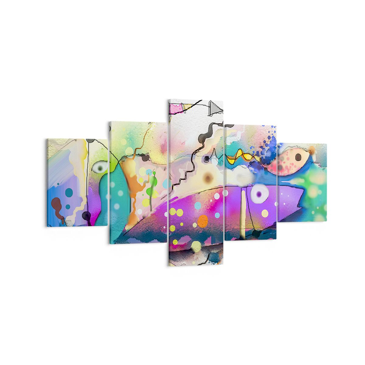Obraz Na Płótnie - Ryby Pastele  - 125X70 Cm - Ea125X70-4096