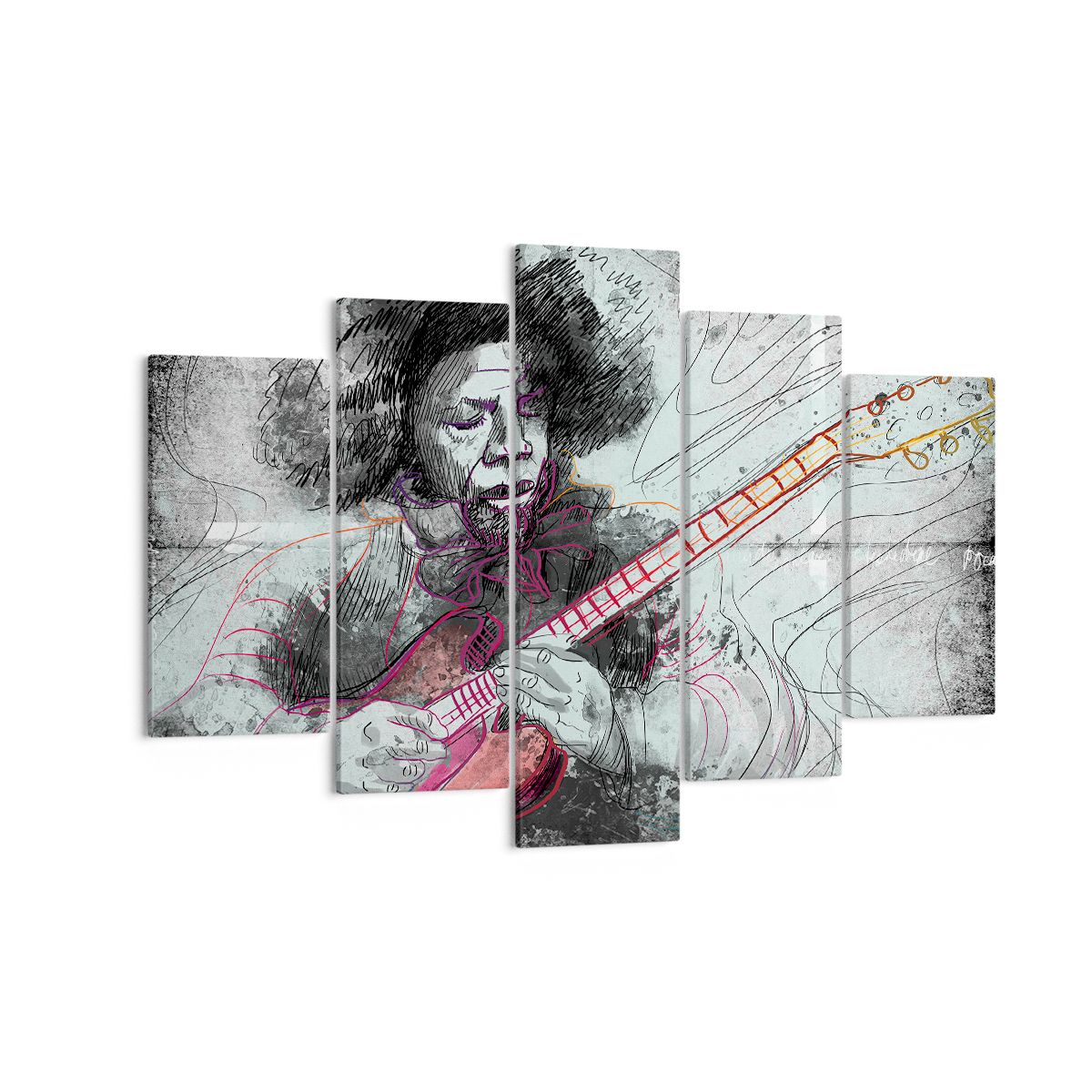 Obraz Na Płótnie - Gitara Muzyka  - 150X100 Cm - Ea150X100-2559