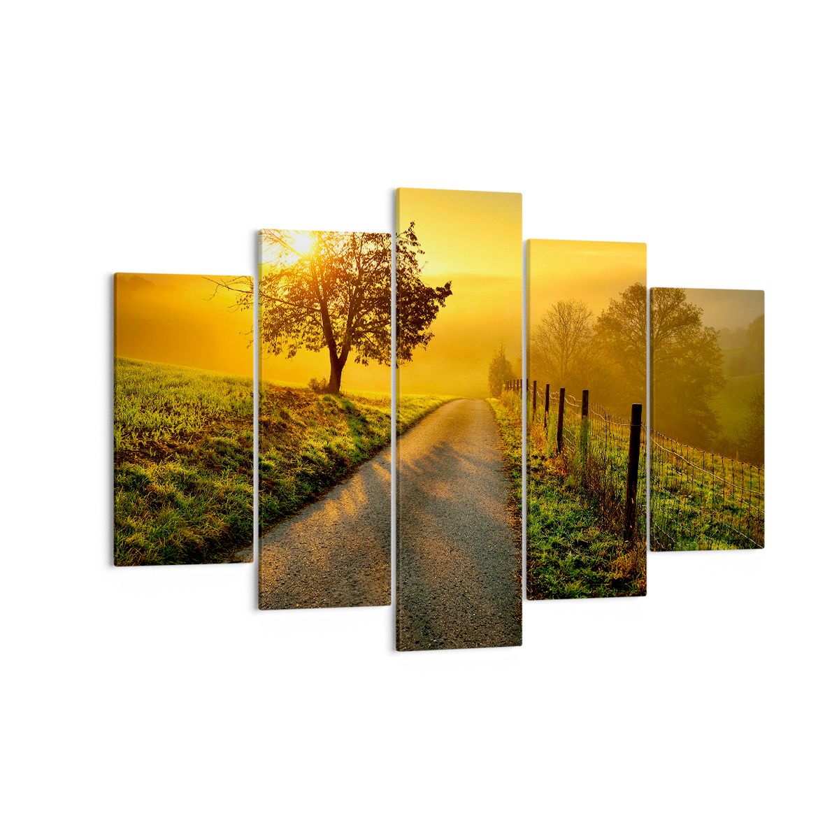 Obraz Na Płótnie - Droga Pole Łąka - 150X100 Cm - Ea150X100-3851