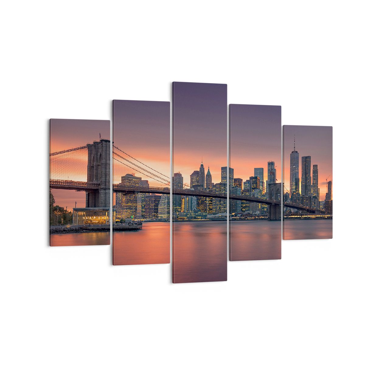 Obraz Na Płótnie - Most Brooklin Ny - 150X100 Cm - Ea150X100-4048