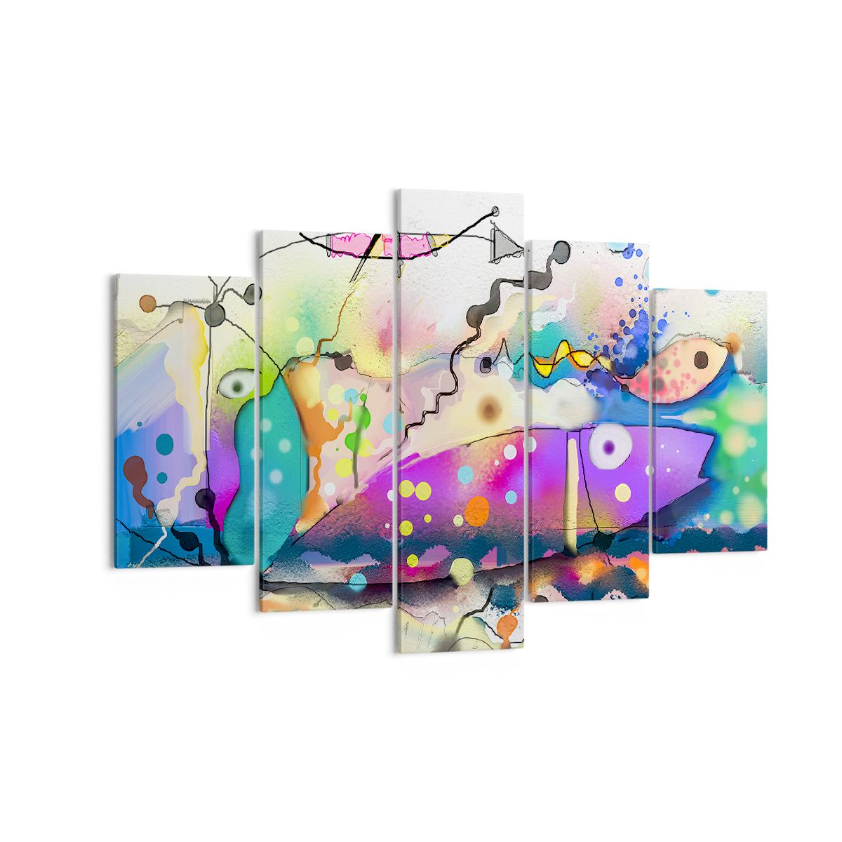 Obraz Na Płótnie - Ryby Pastele  - 150X100 Cm - Ea150X100-4096