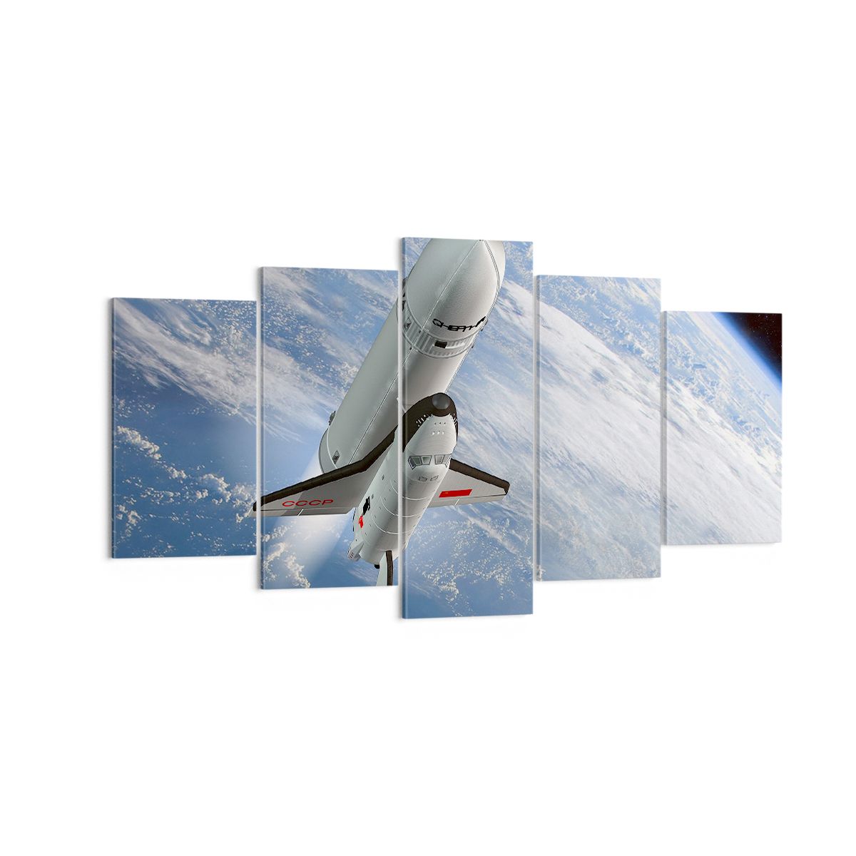 Obraz Na Płótnie - Sputnik Orbita - 160X85 Cm - Ea160X85-0496