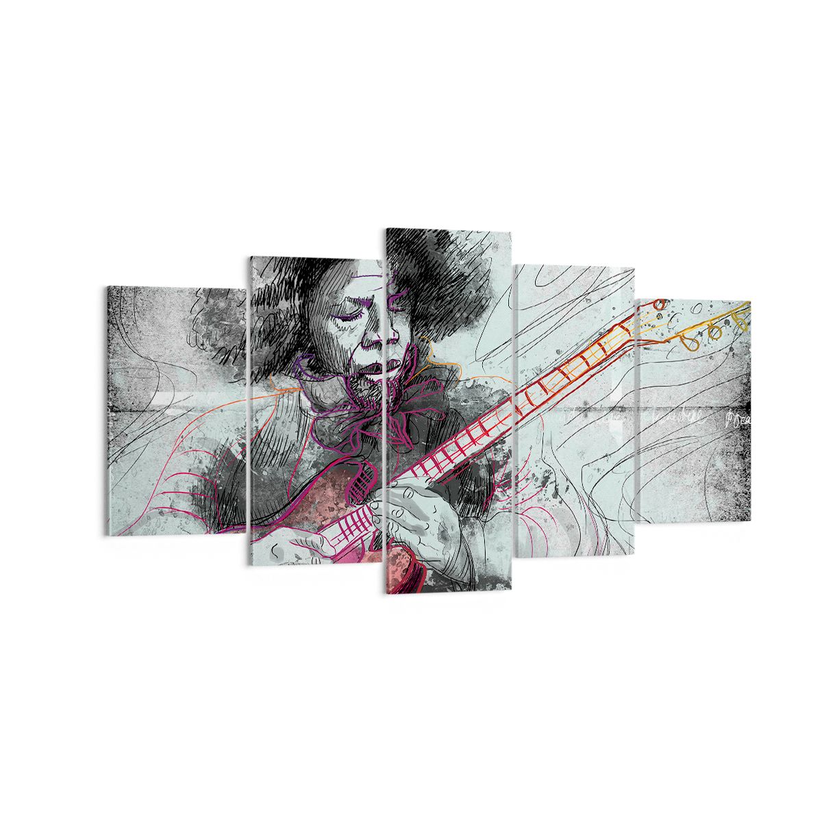 Obraz Na Płótnie - Gitara Muzyka  - 160X85 Cm - Ea160X85-2559