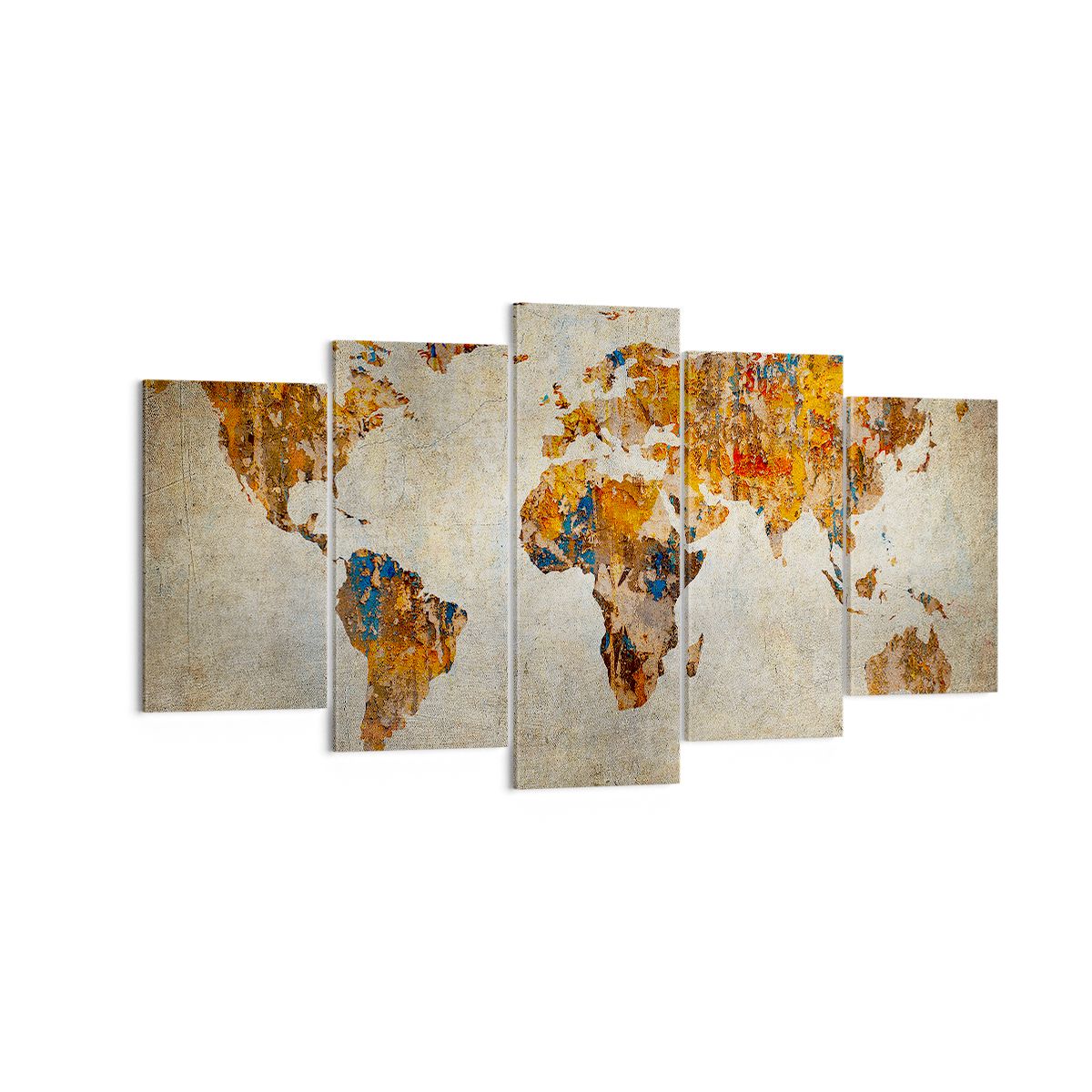 Obraz Na Płótnie - Mapa Kontynent - 160X85 Cm - Ea160X85-2783