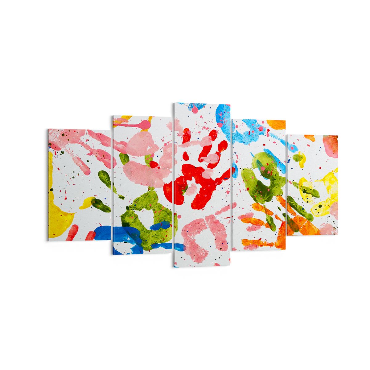 Obraz Na Płótnie - Dłoń Odcisk Farba - 160X85 Cm - Ea160X85-2876