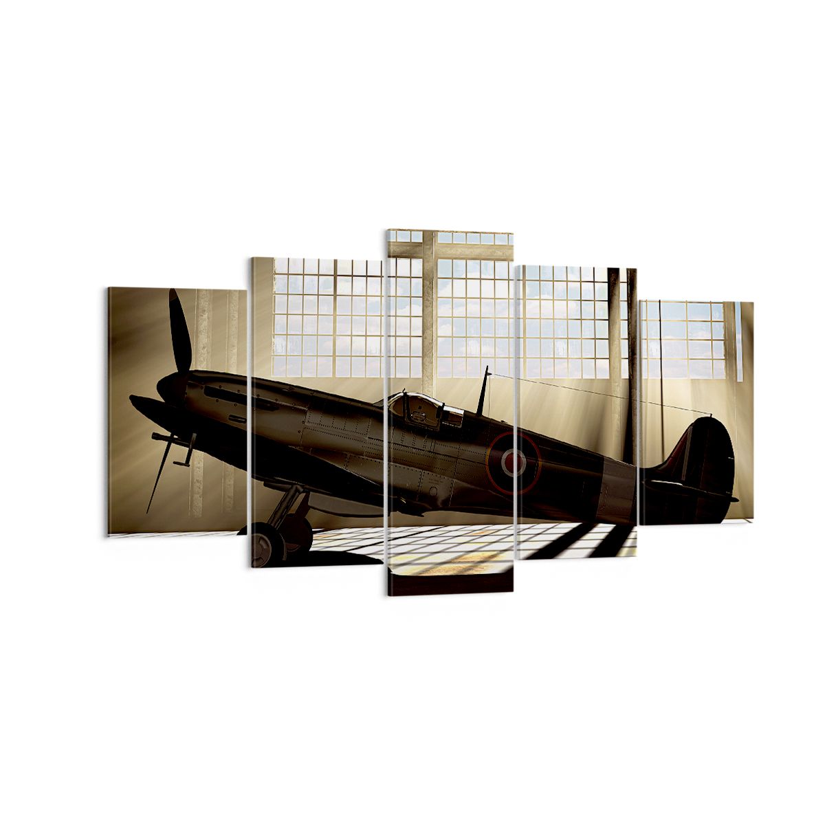 Obraz Na Płótnie - Samolot Hangar - 160X85 Cm - Ea160X85-2969
