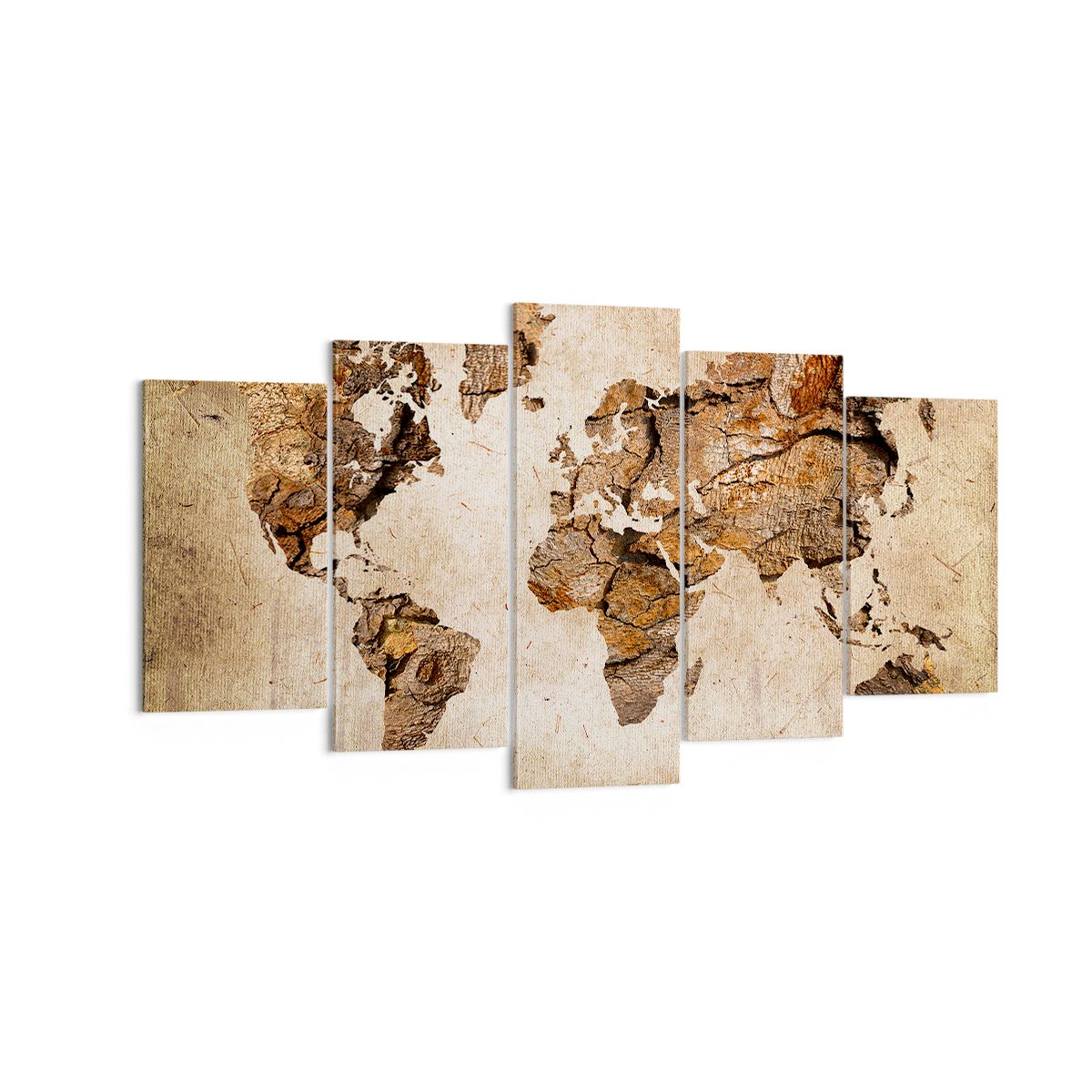 Obraz Na Płótnie - Mapa Kontynenty - 160X85 Cm - Ea160X85-3590