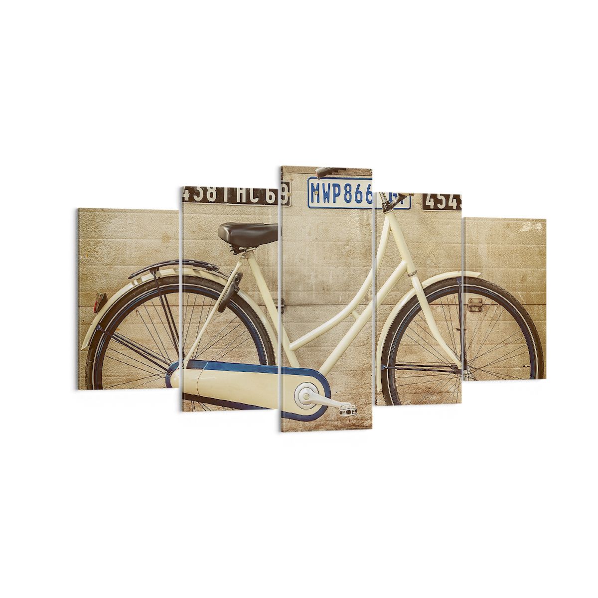 Obraz Na Płótnie - Rower Mur Tablica - 160X85 Cm - Ea160X85-3764