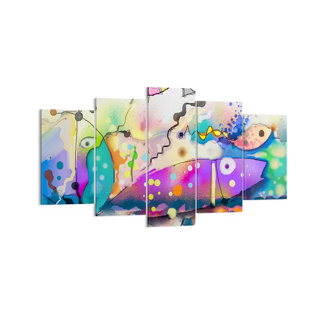 Obraz Na Płótnie - Ryby Pastele  - 160X85 Cm - Ea160X85-4096