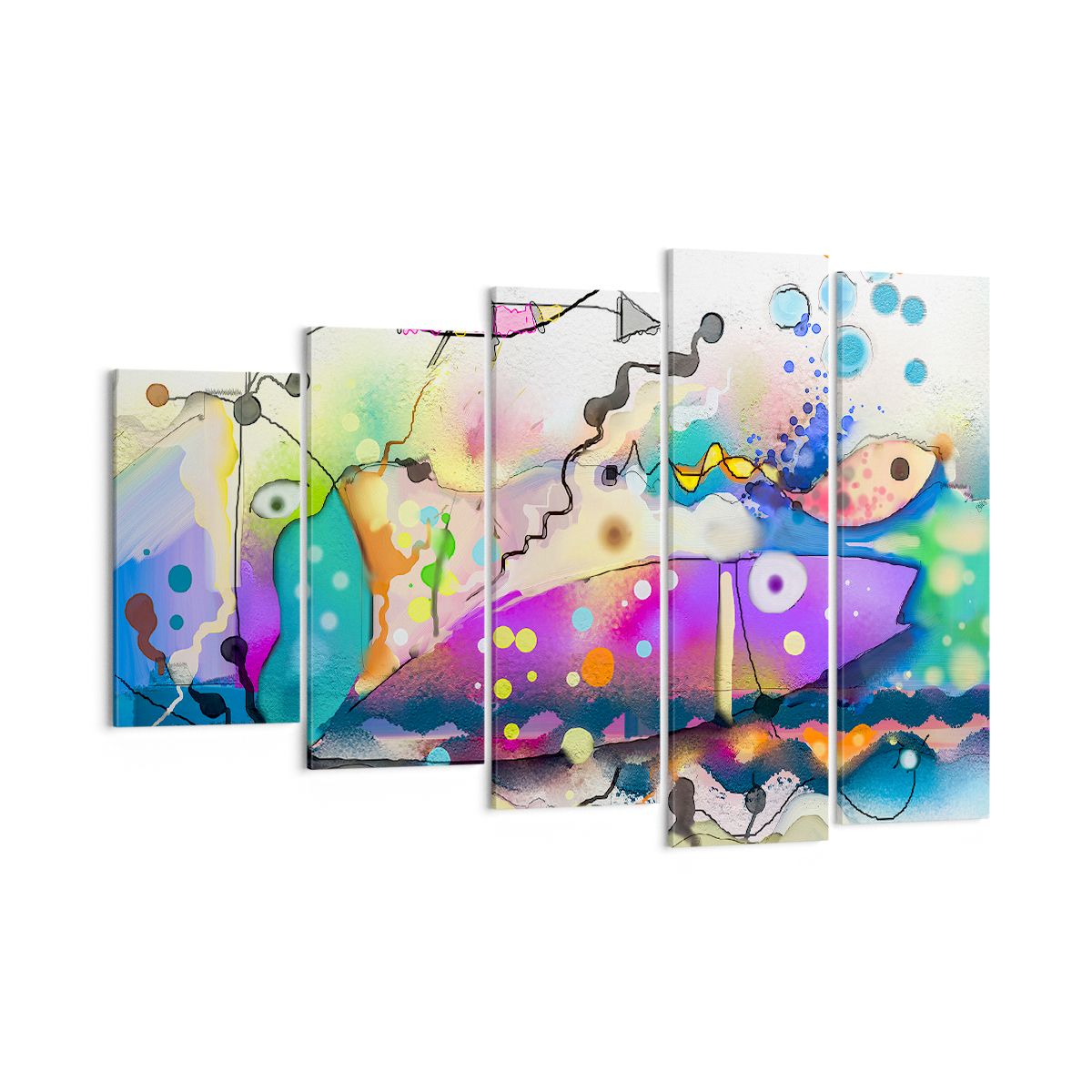 Obraz Na Płótnie - Ryby Pastele  - 150X100 Cm - Eg150X100-4096