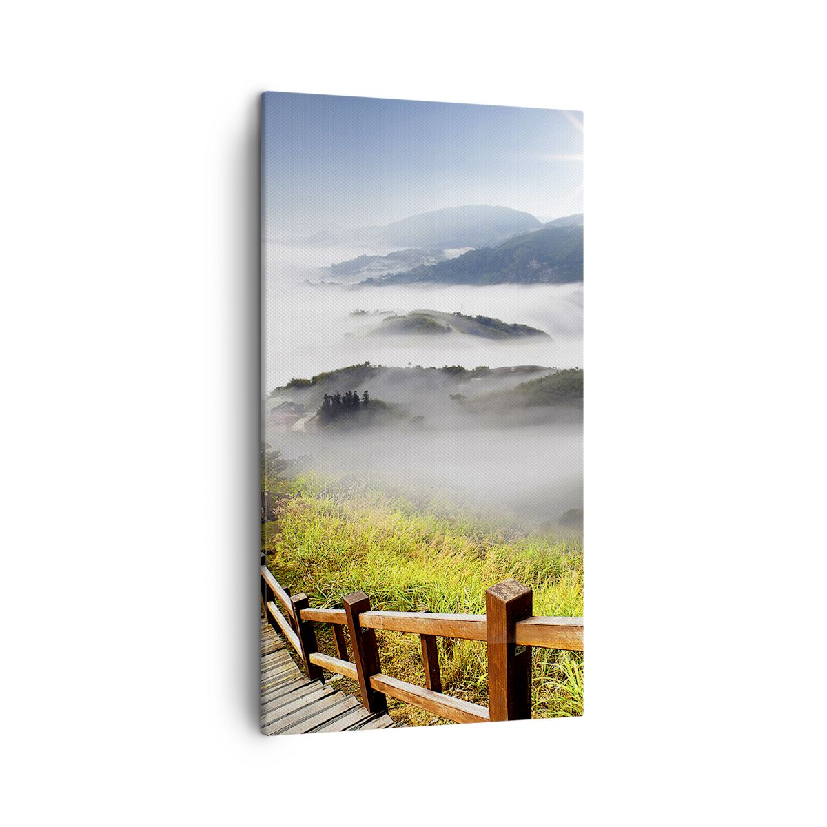 Obraz Na Płótnie - Góry Droga Mgła - 45X80 Cm - Pa45X80-2444