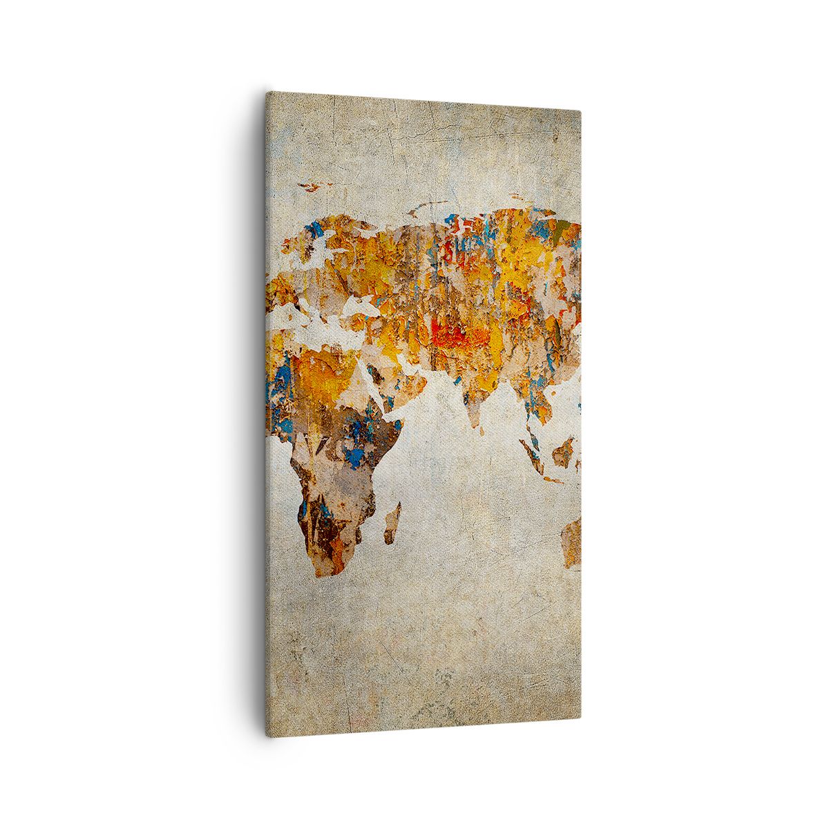 Obraz Na Płótnie - Mapa Kontynent - 55X100 Cm - Pa55X100-2783