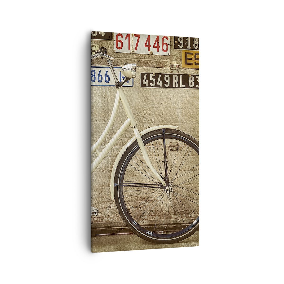 Obraz Na Płótnie - Rower Mur Tablica - 55X100 Cm - Pa55X100-3764