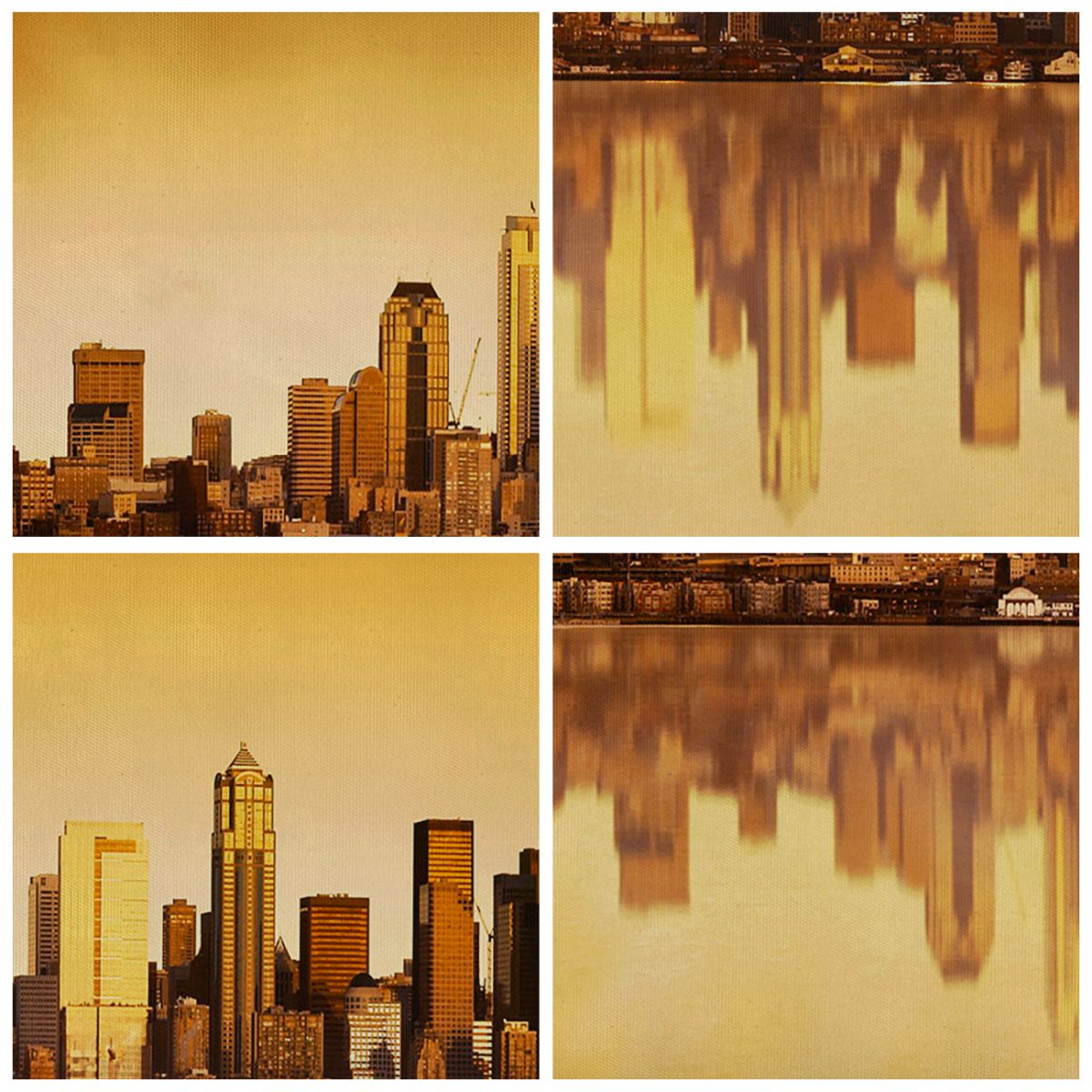 Obraz Na Płótnie - Seattle Miasto - 120X40 Cm - Ca120X40-0118