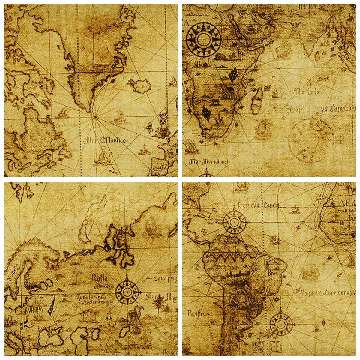 Obraz Na Płótnie - Mapa Świata - 160X85 Cm - Ea160X85-0127