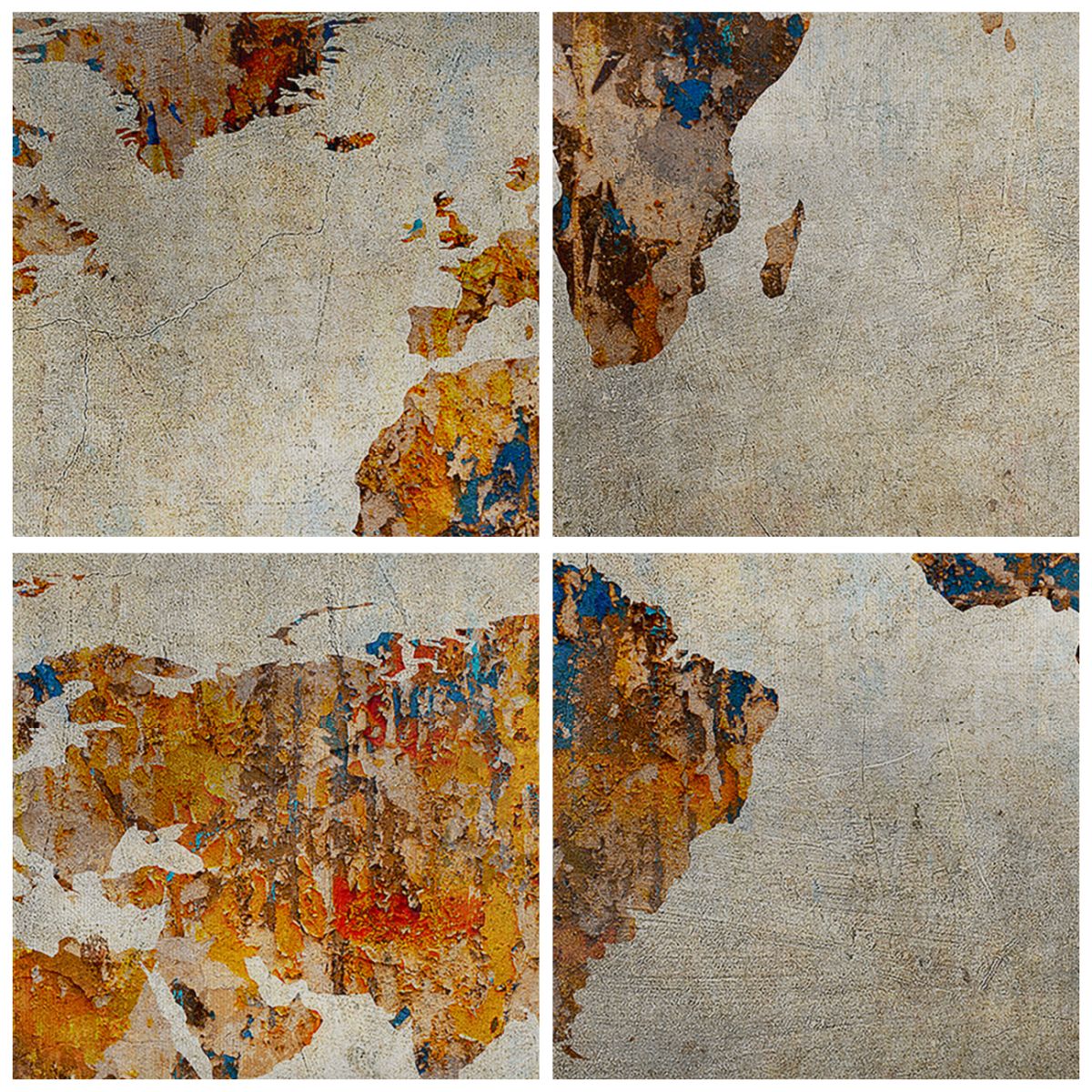 Obraz Na Płótnie - Mapa Kontynent - 160X85 Cm - Ea160X85-2783