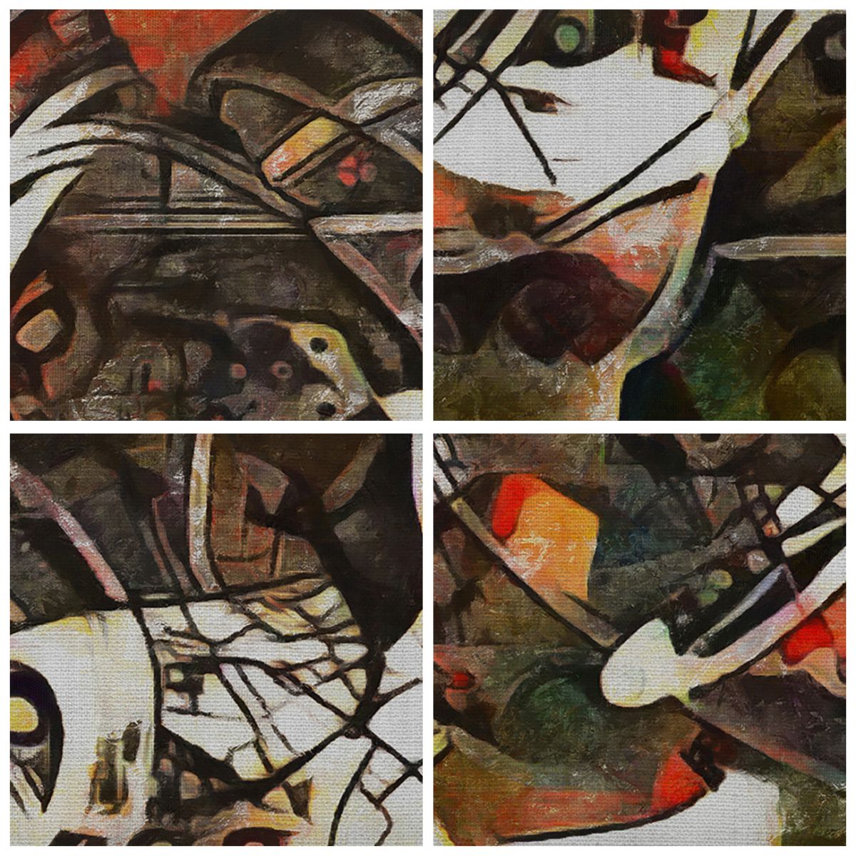 Obraz Na Płótnie - Dynamika Kontrasty - 90X30 Cm - Ca90X30-3452