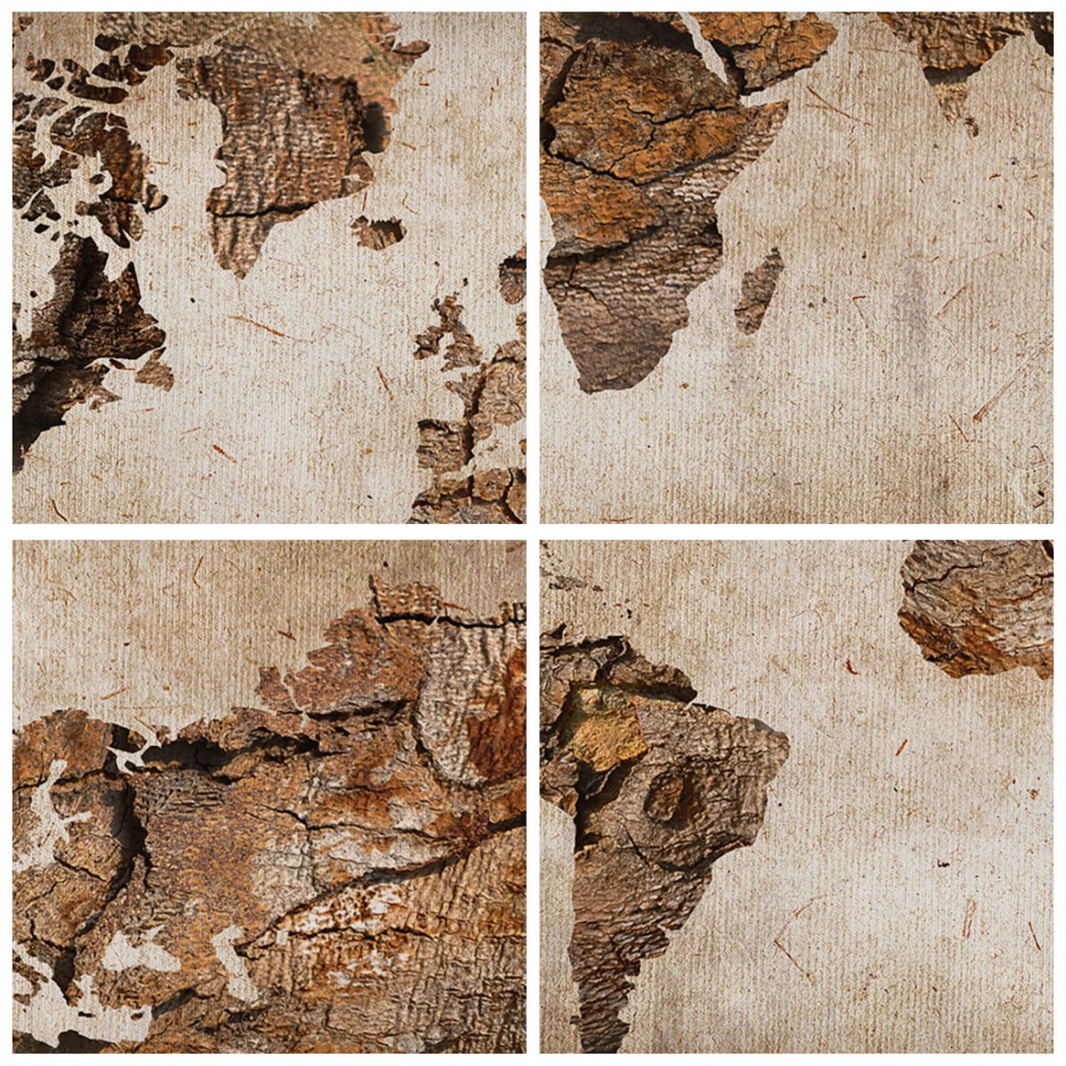 Obraz Na Płótnie - Mapa Kontynenty - 150X100 Cm - Ea150X100-3590