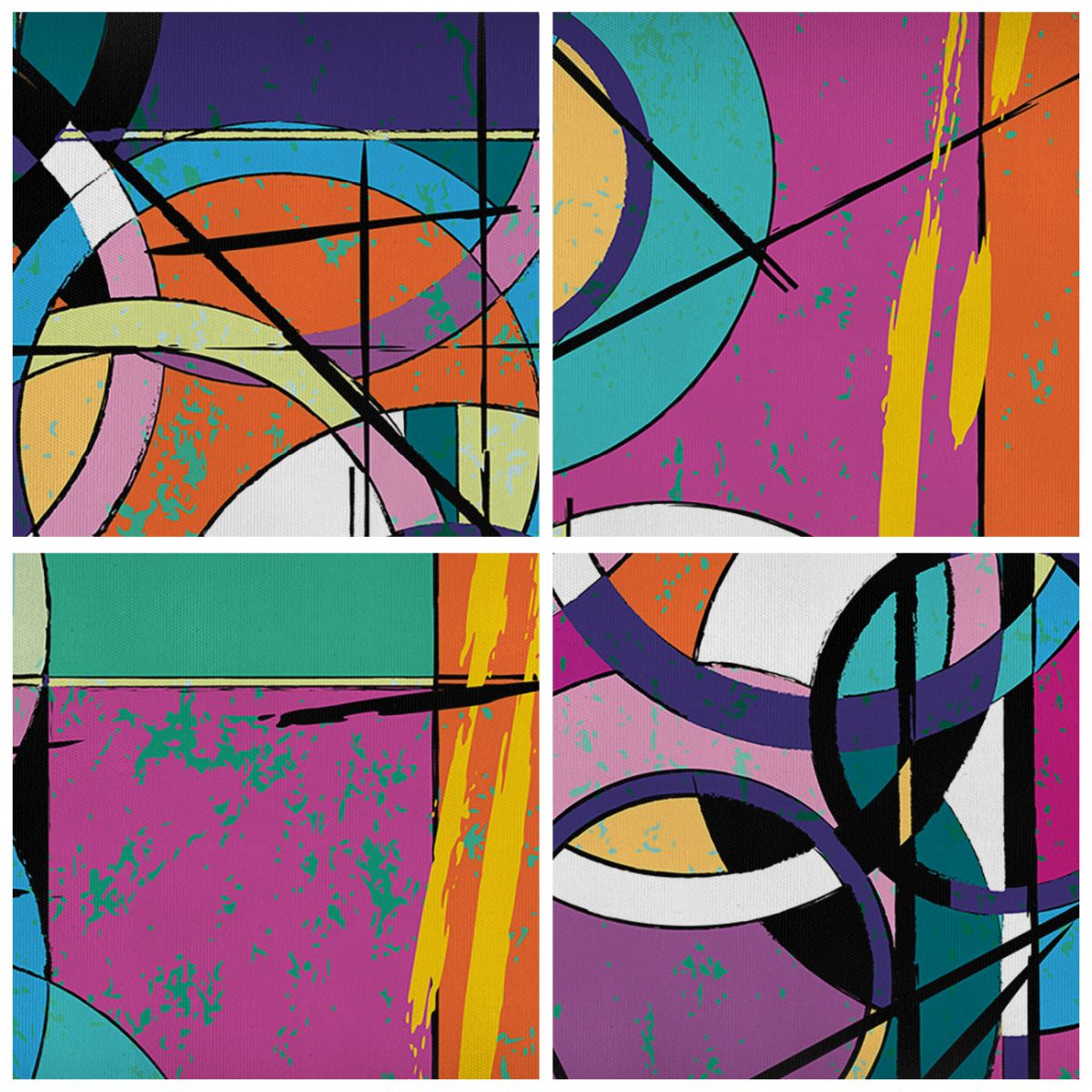 Obraz Na Płótnie - Abstrakcja Kolor - 90X30 Cm - Ca90X30-3601