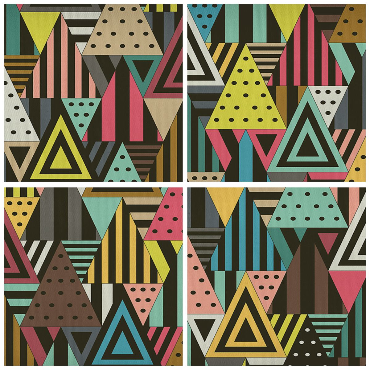 Obraz Na Płótnie - Trójkąt Paski  - 150X100 Cm - Ea150X100-3700