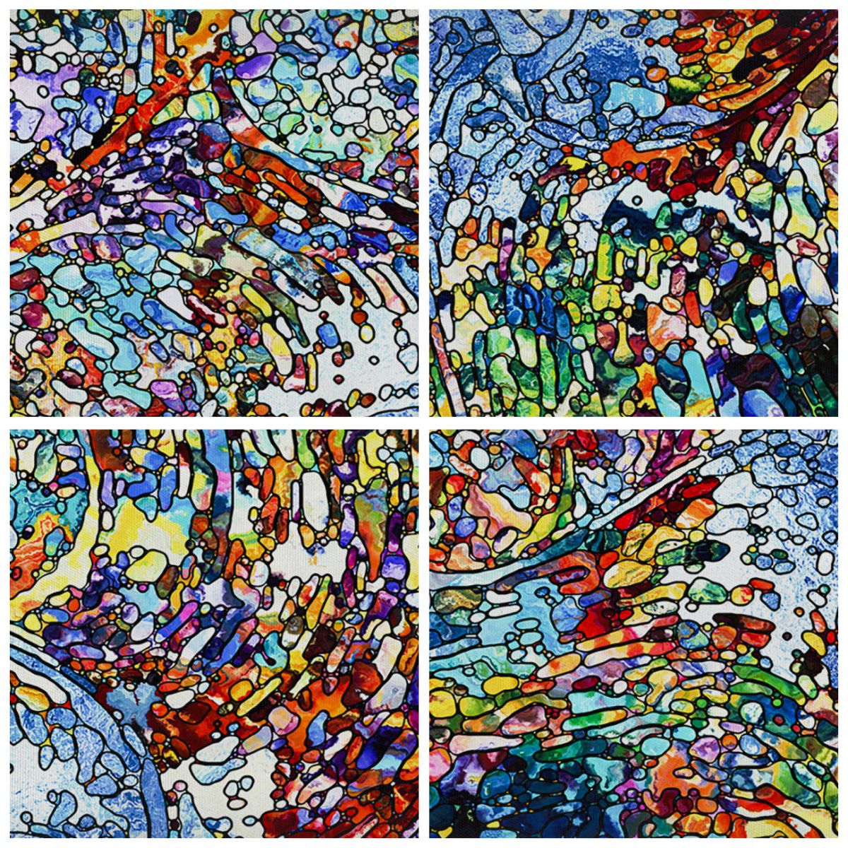 Obraz Na Płótnie - Kompozycja Barw - 95X80 Cm - Cb95X80-4045