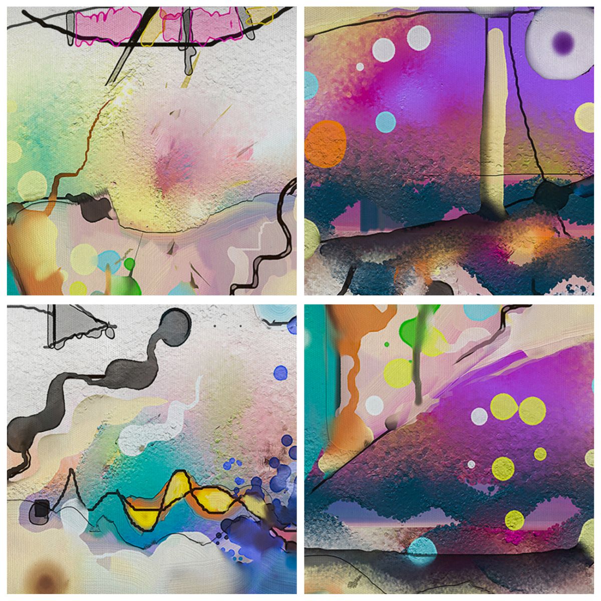 Obraz Na Płótnie - Ryby Pastele  - 160X85 Cm - Ea160X85-4096