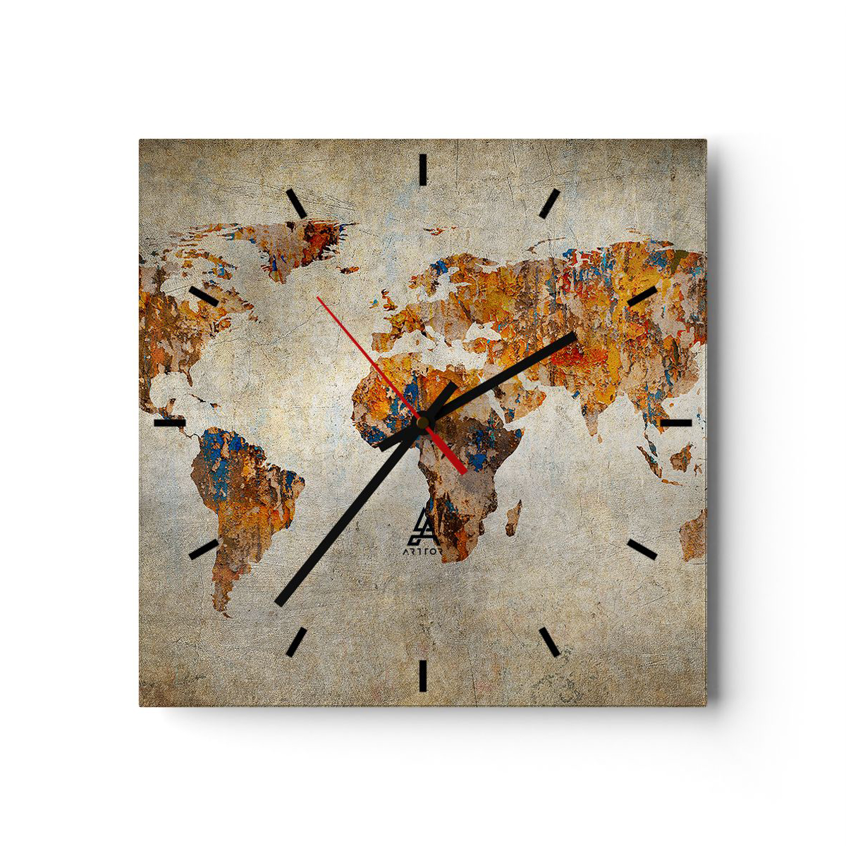 Zegar Ścienny - Mapa Kontynent - 30X30 Cm - C3Ac30X30-2783