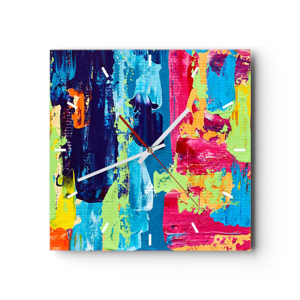 Zegar Ścienny - Abstrakcja Kolory - 30X30 Cm - C3Ac30X30-3131