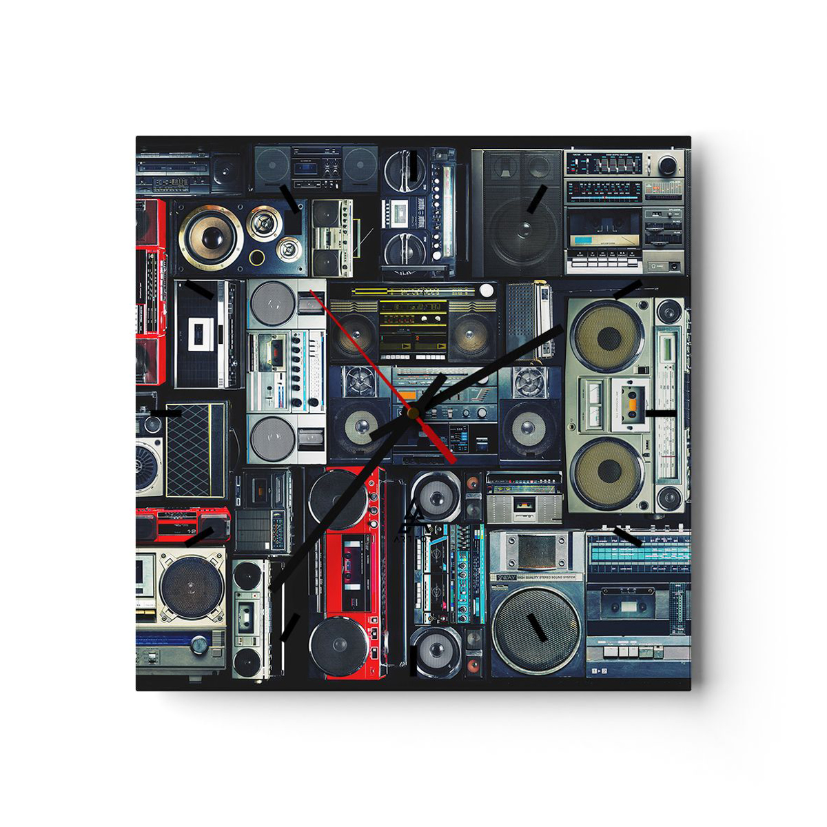 Zegar Ścienny - Technika Magnetofon - 30X30 Cm - C3Ac30X30-3875