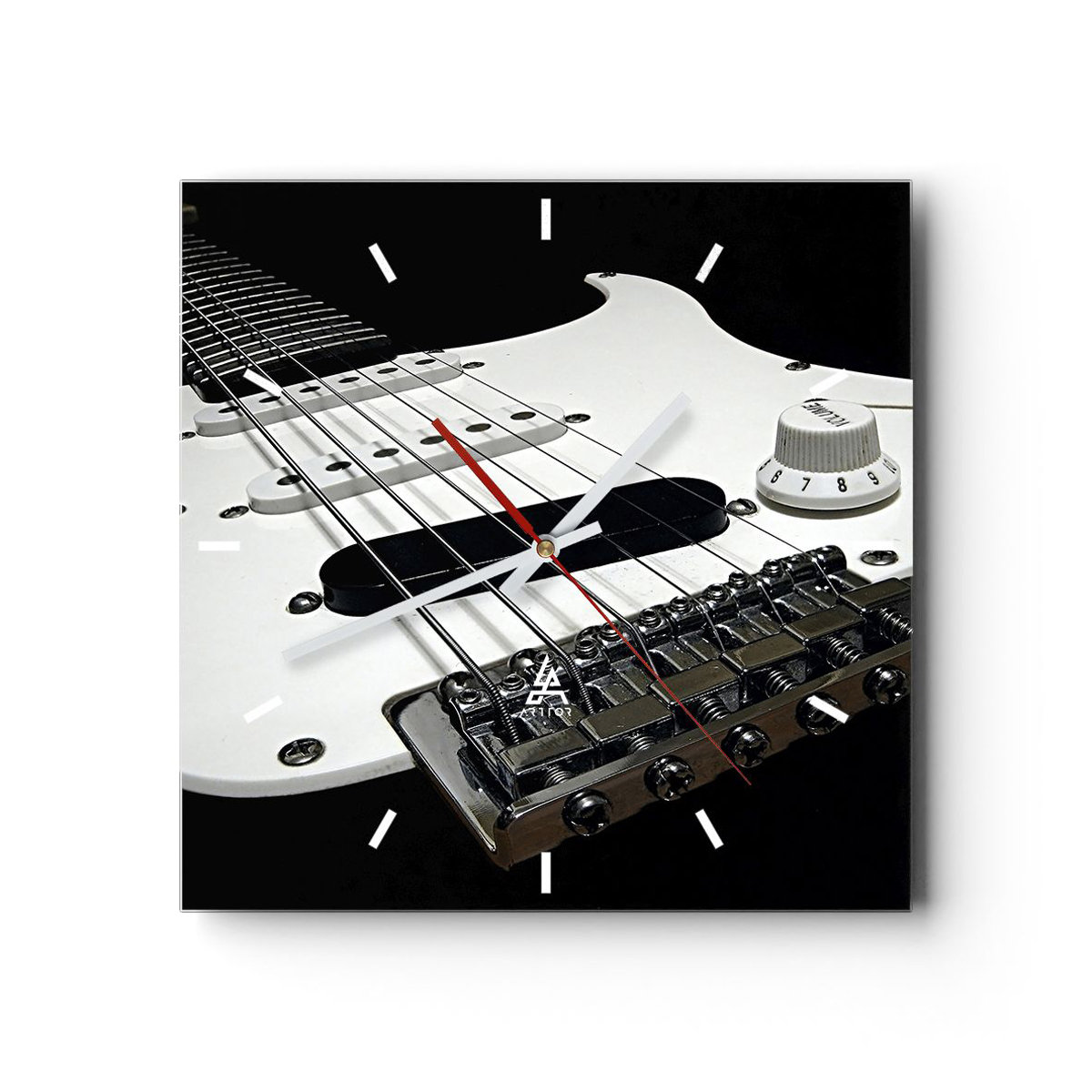 Zegar Ścienny - Gitara Muzyka  - 40X40 Cm - C3Ac40X40-0379