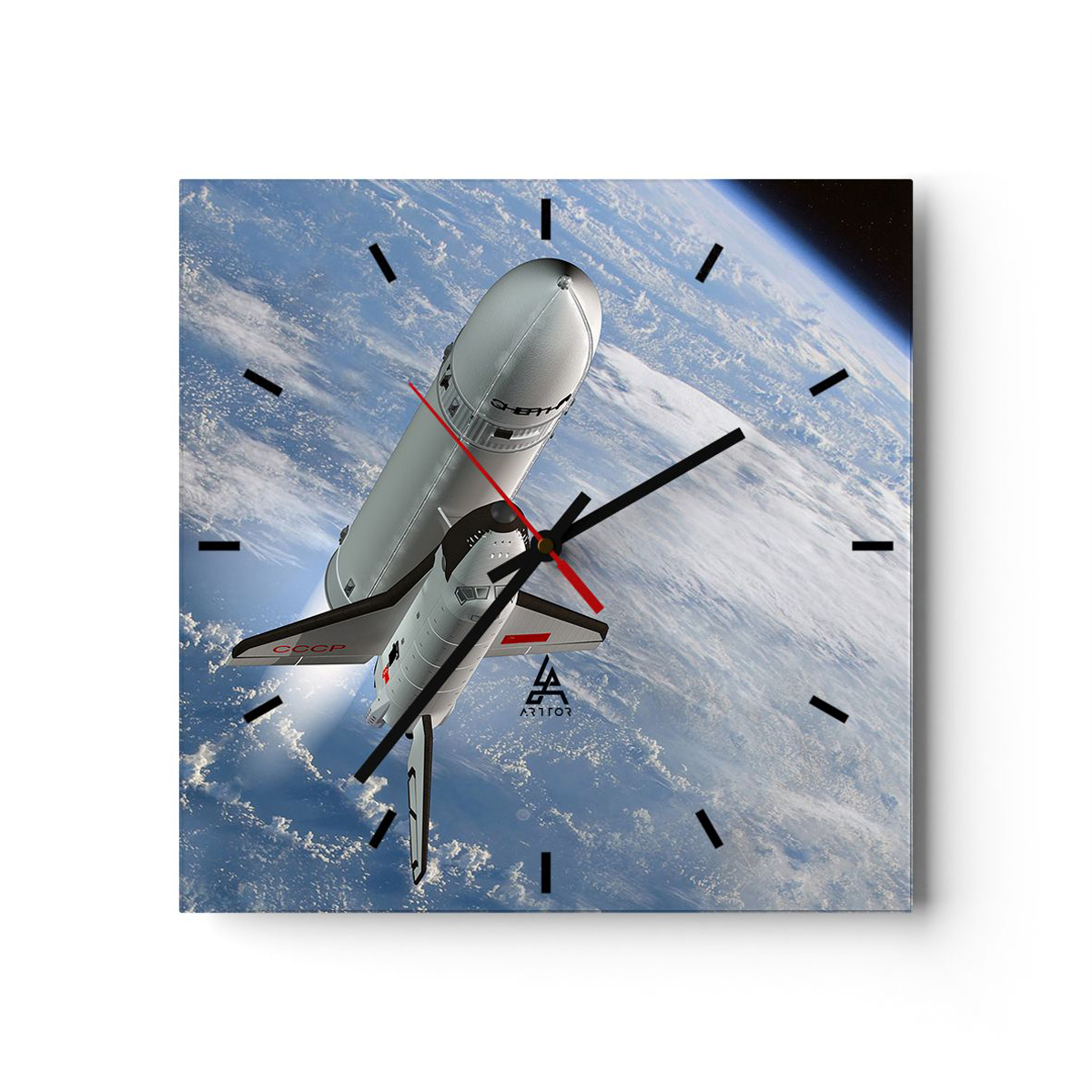 Zegar Ścienny - Sputnik Orbita - 40X40 Cm - C3Ac40X40-0496