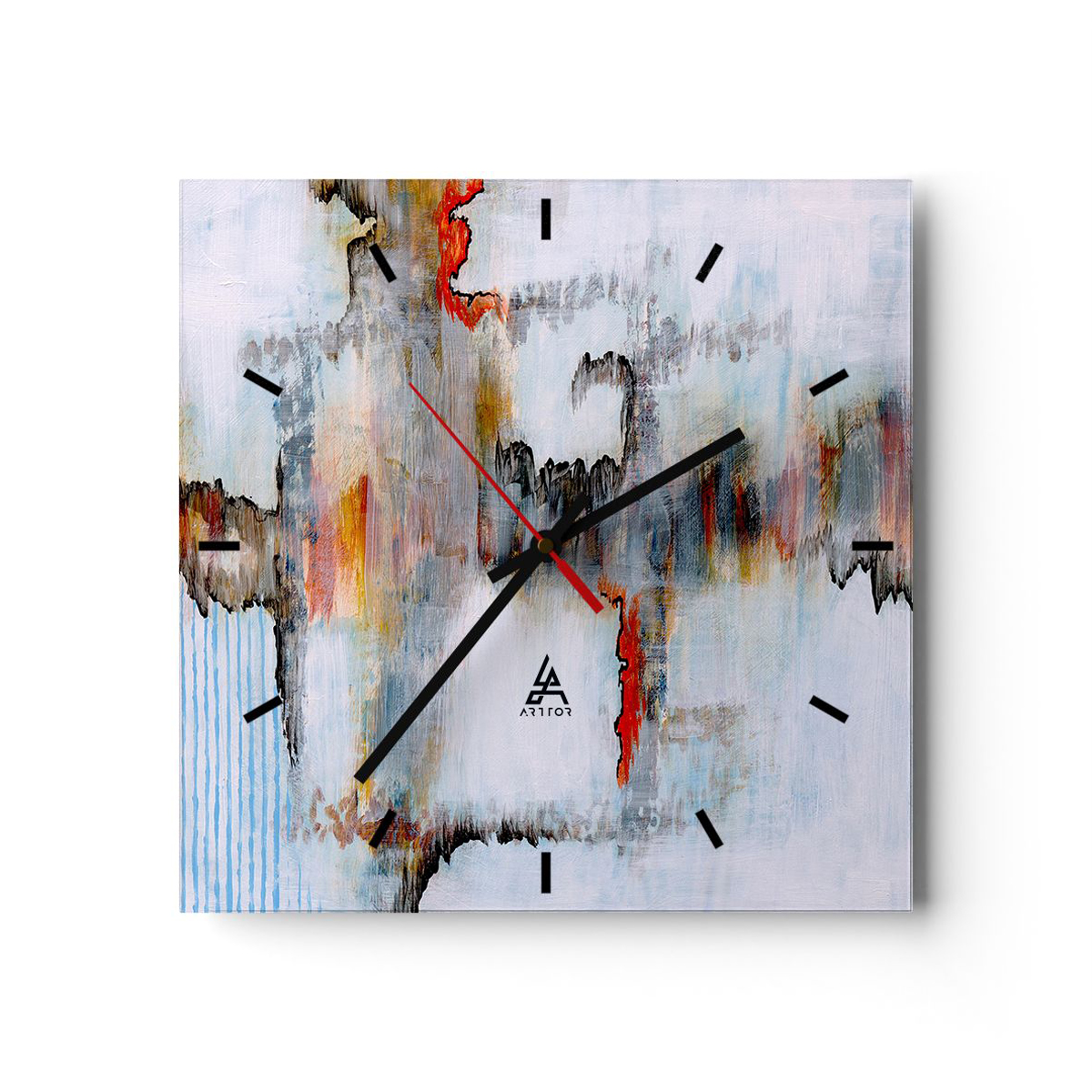 Zegar Ścienny - Zamazane Postaci  - 40X40 Cm - C3Ac40X40-3676