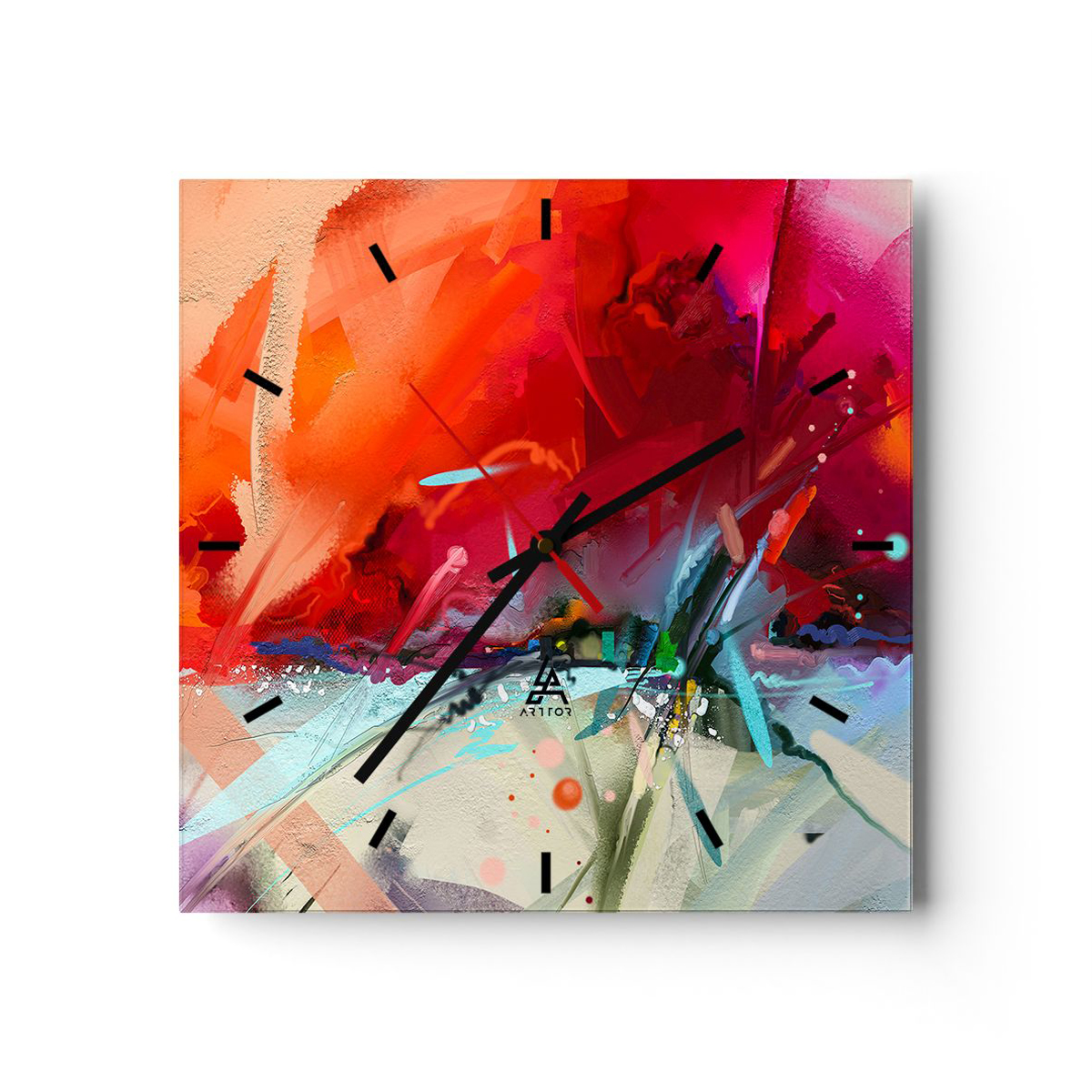 Zegar Ścienny - Kompozycja Dynamika - 40X40 Cm - C3Ac40X40-4036