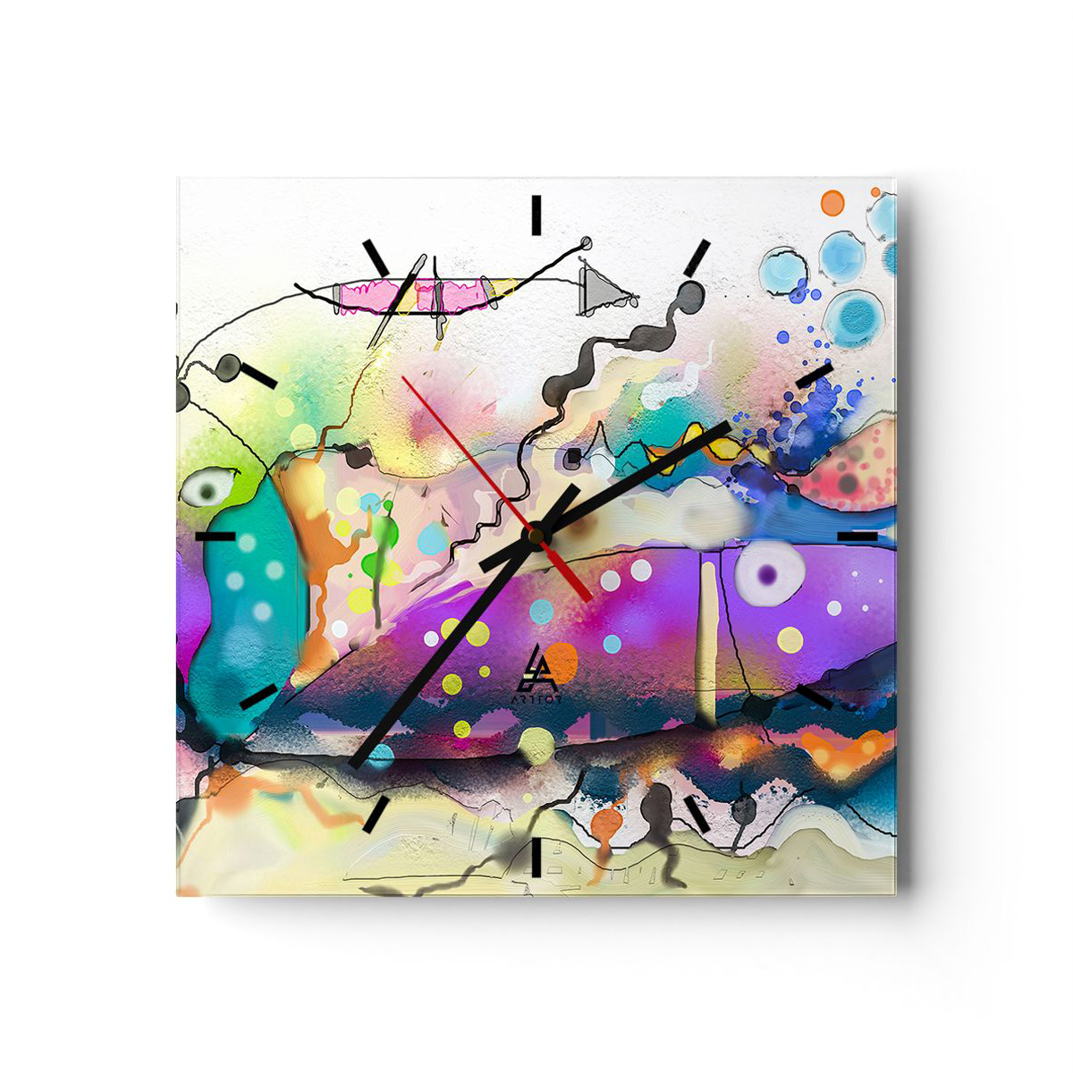 Zegar Ścienny - Ryby Pastele  - 40X40 Cm - C3Ac40X40-4096