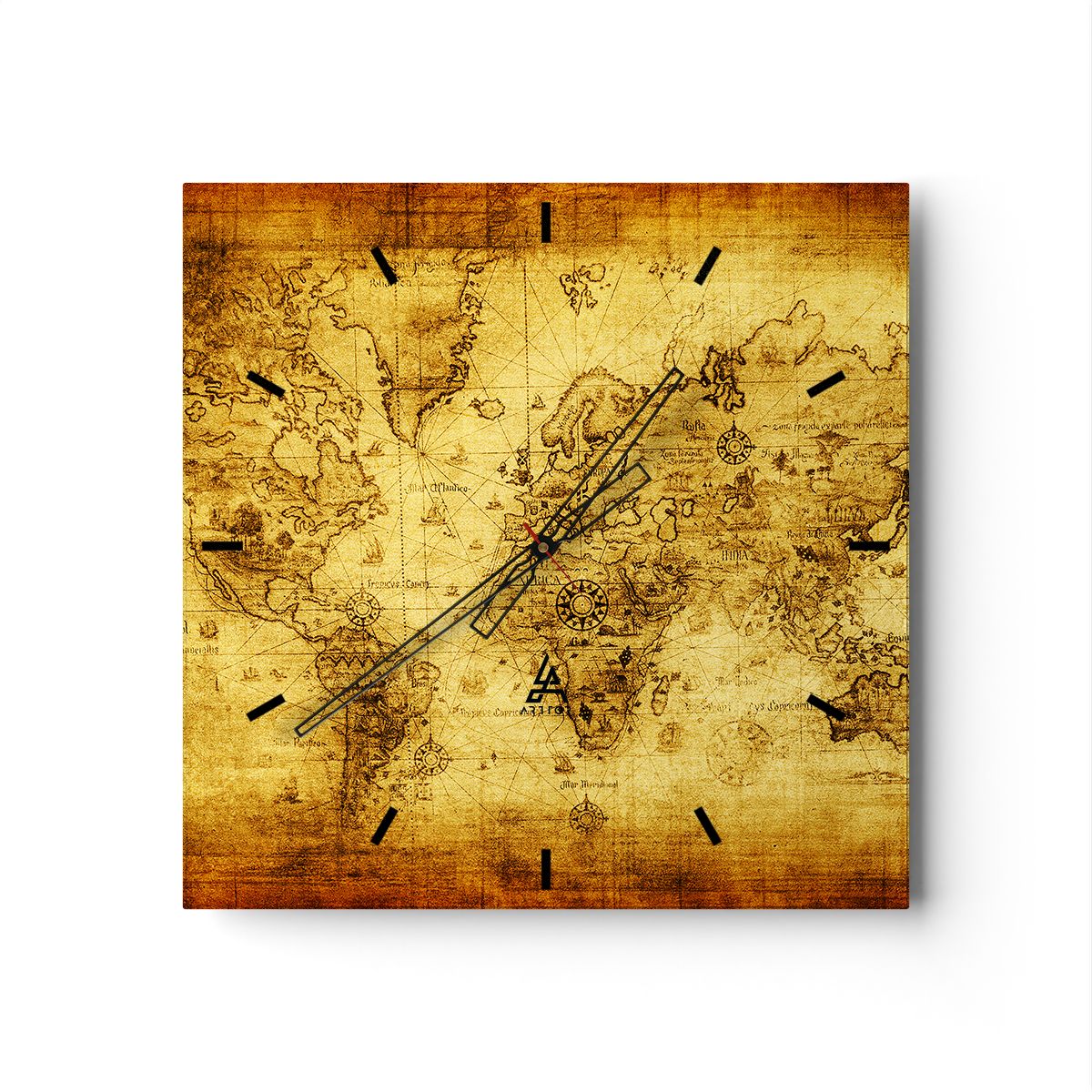 Zegar Ścienny - Mapa Świata - 60X60 Cm - C3Ac60X60-0127