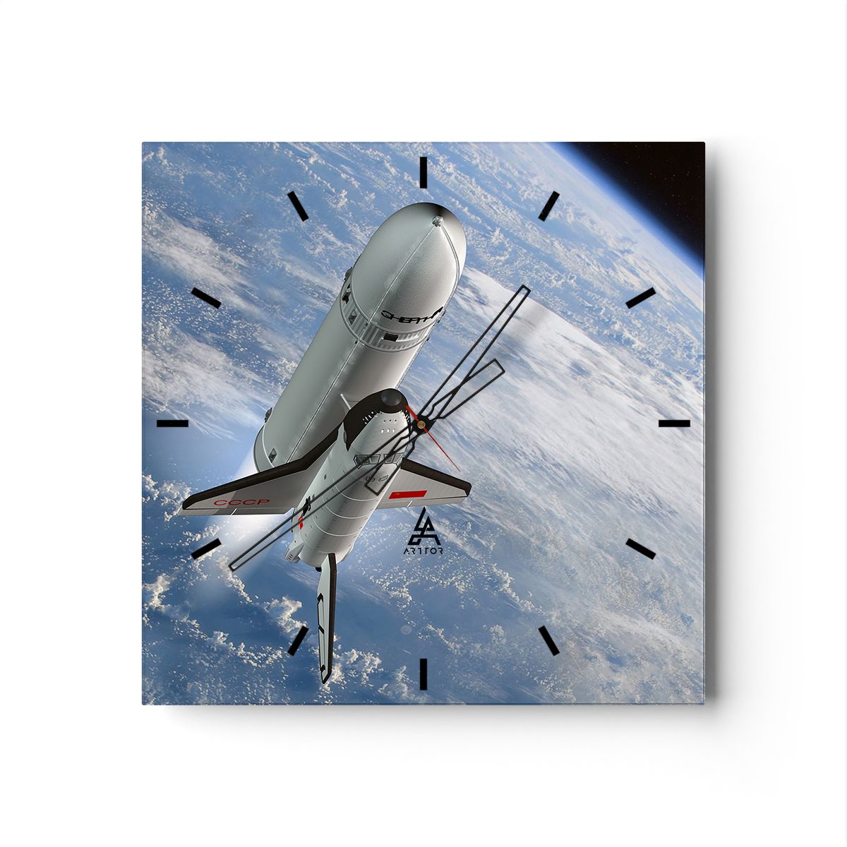 Zegar Ścienny - Sputnik Orbita - 60X60 Cm - C3Ac60X60-0496