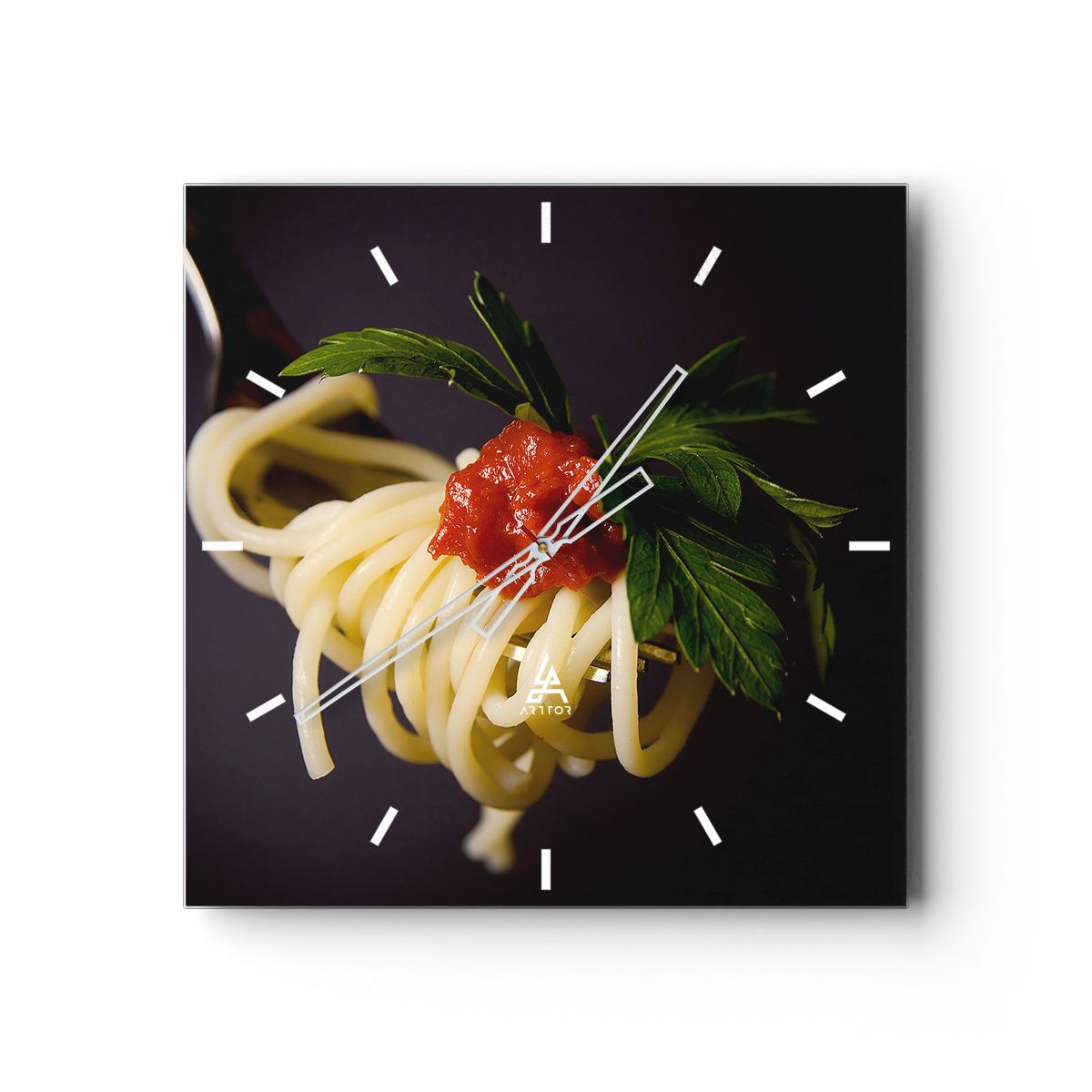 Zegar Ścienny - Spaghetti Sos  - 60X60 Cm - C3Ac60X60-1307