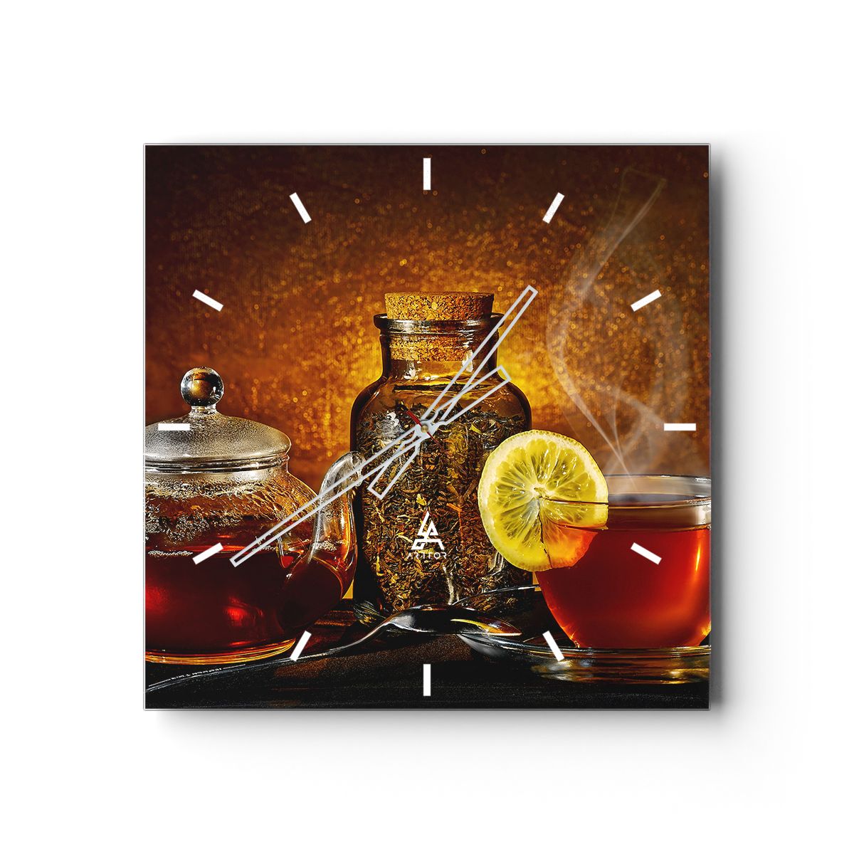 Zegar Ścienny - Herbata Napar  - 60X60 Cm - C3Ac60X60-2434