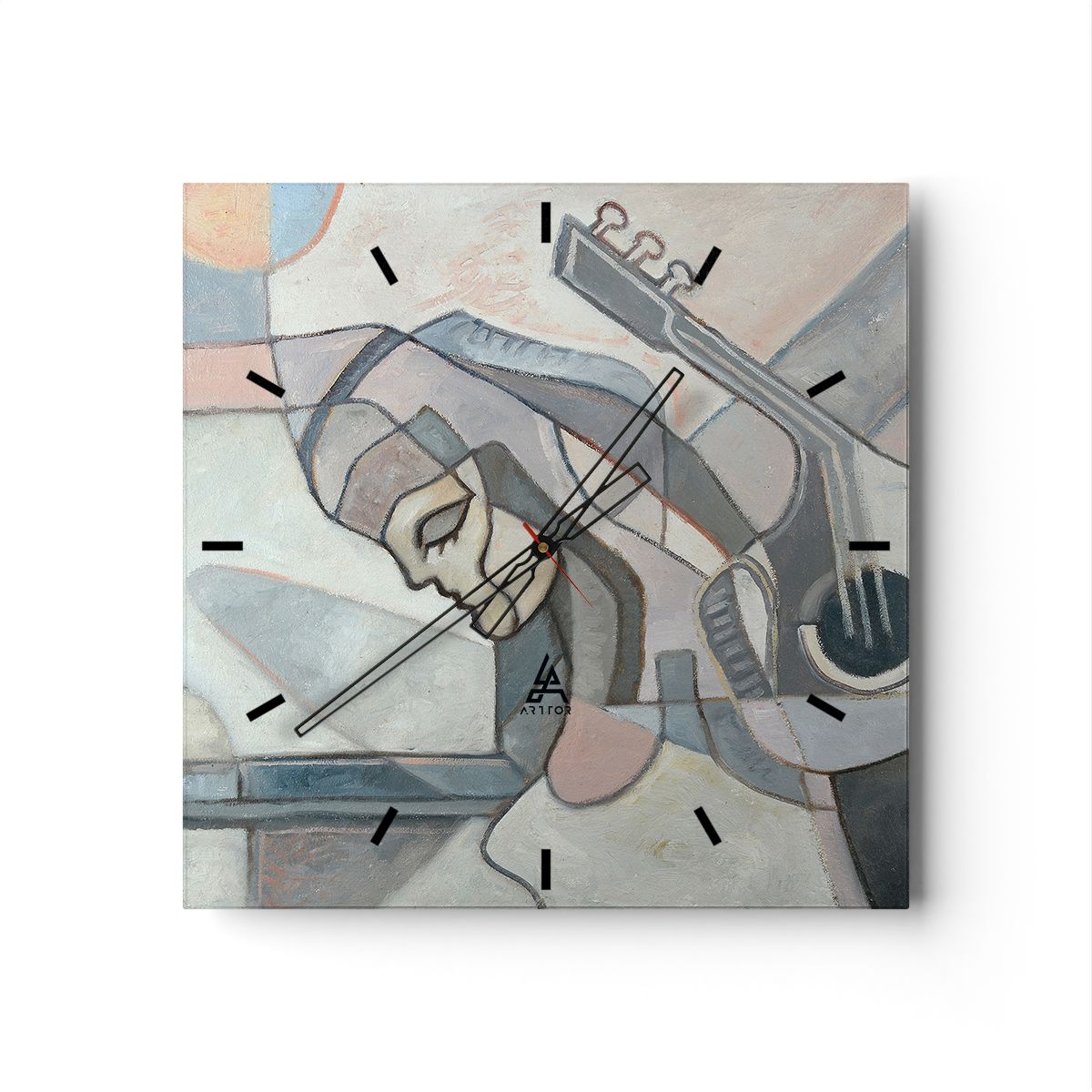 Zegar Ścienny - Kobieta Gitara  - 60X60 Cm - C3Ac60X60-3739