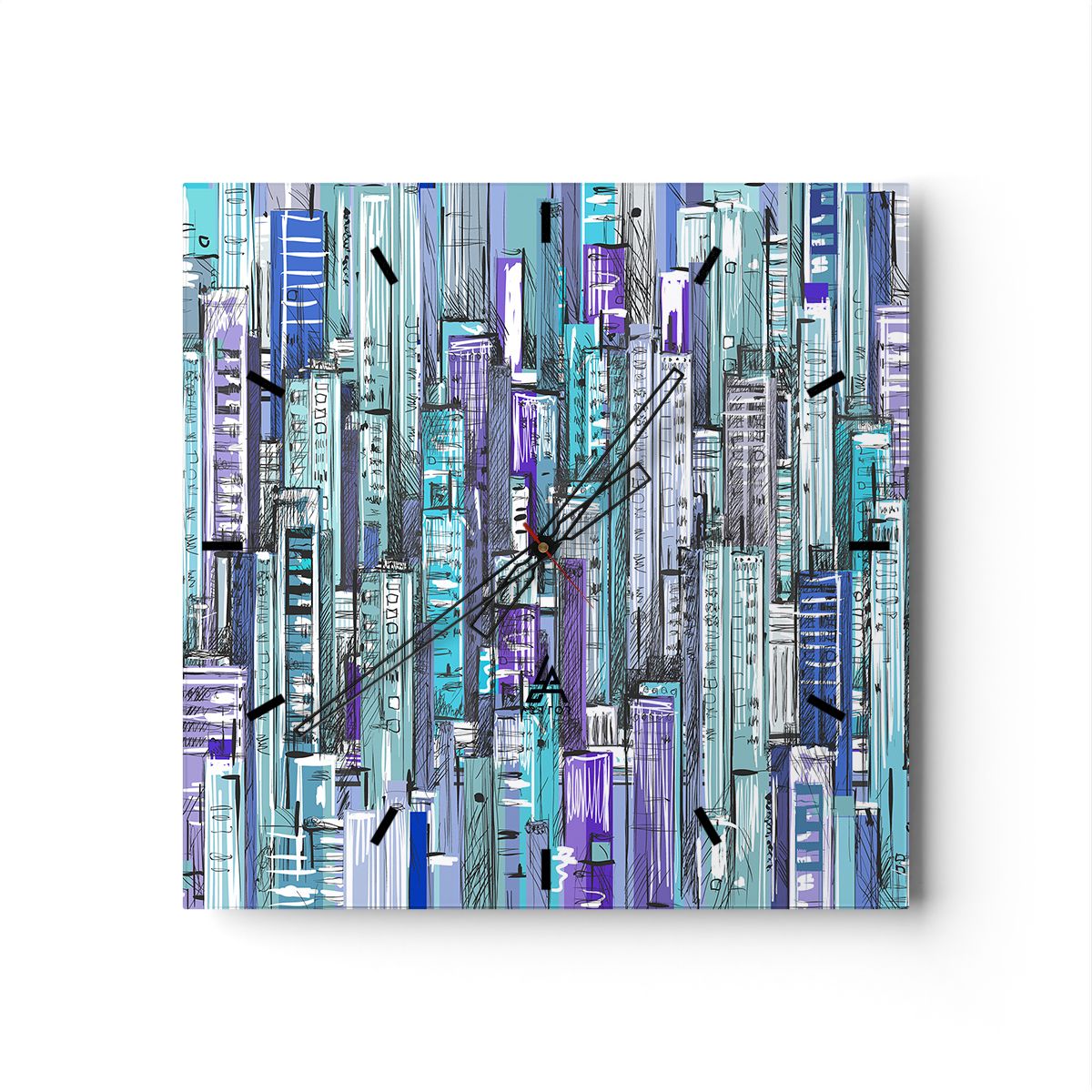 Zegar Ścienny - Drapacze Chmur - 60X60 Cm - C3Ac60X60-3857