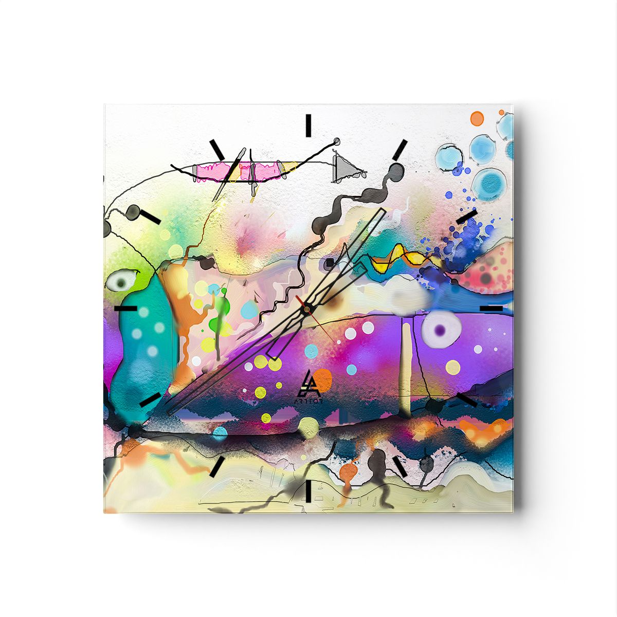 Zegar Ścienny - Ryby Pastele  - 60X60 Cm - C3Ac60X60-4096