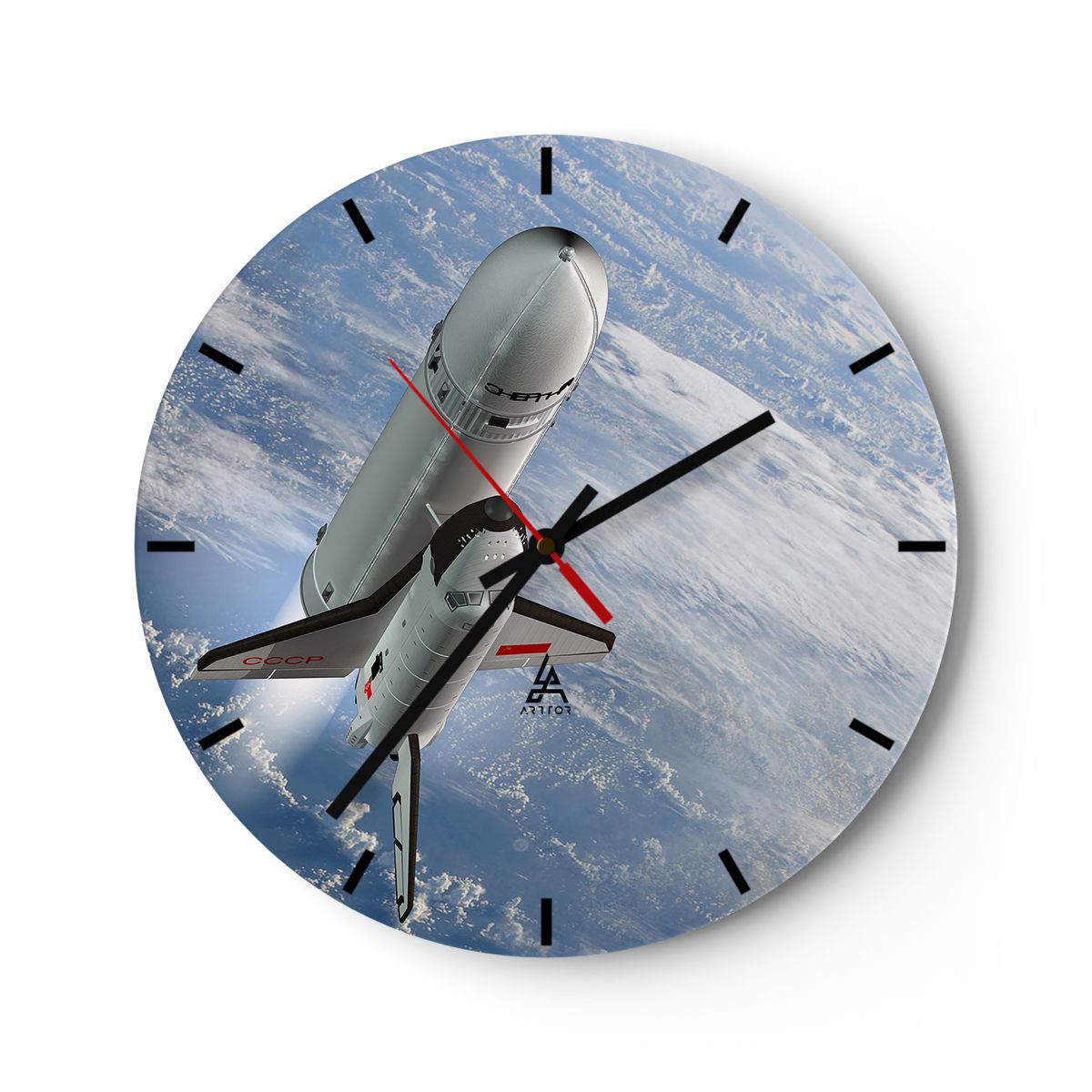 Zegar Ścienny - Sputnik Orbita - 30X30 Cm - C3Ar30X30-0496