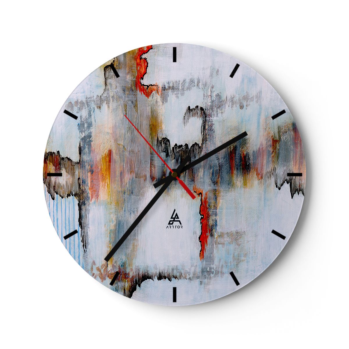 Zegar Ścienny - Zamazane Postaci  - 30X30 Cm - C3Ar30X30-3676