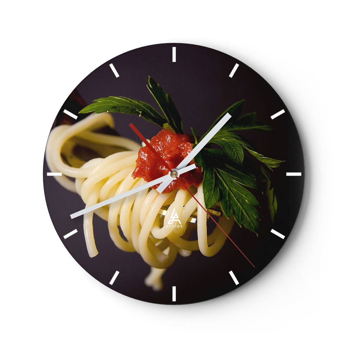 Zegar Ścienny - Spaghetti Sos  - 40X40 Cm - C3Ar40X40-1307