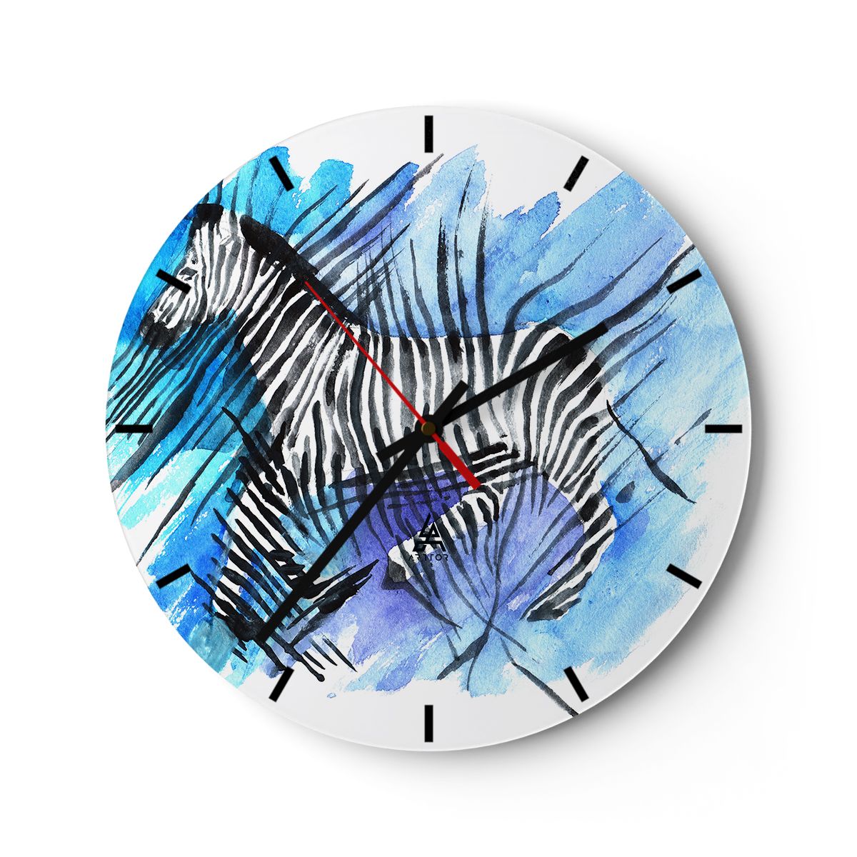 Zegar Ścienny - Zebra Rysunek - 40X40 Cm - C3Ar40X40-2986