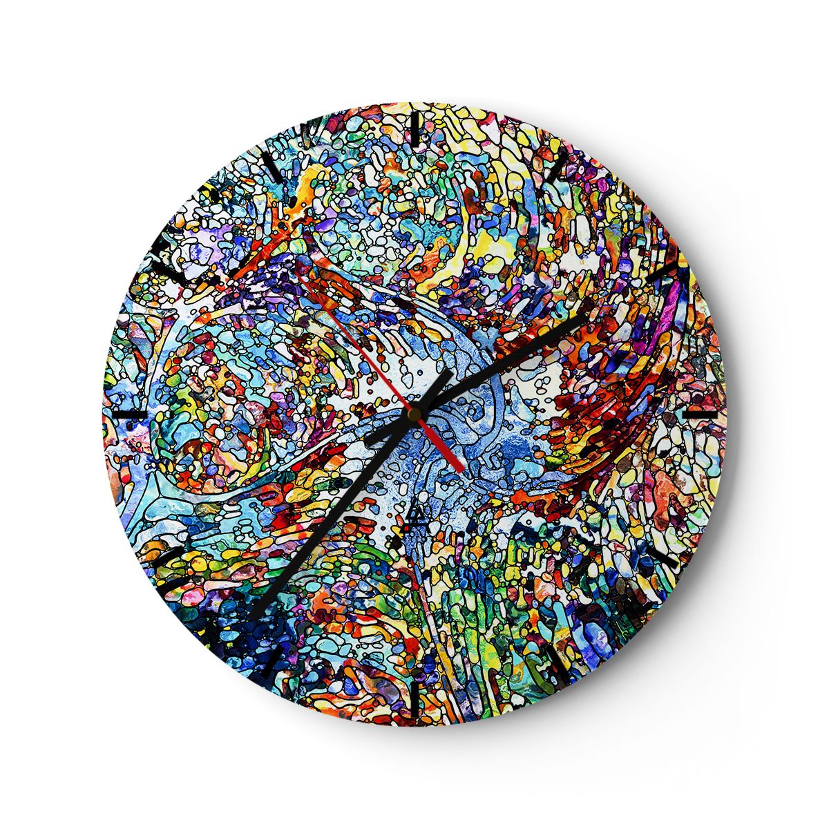 Zegar Ścienny - Kompozycja Barw - 40X40 Cm - C3Ar40X40-4045