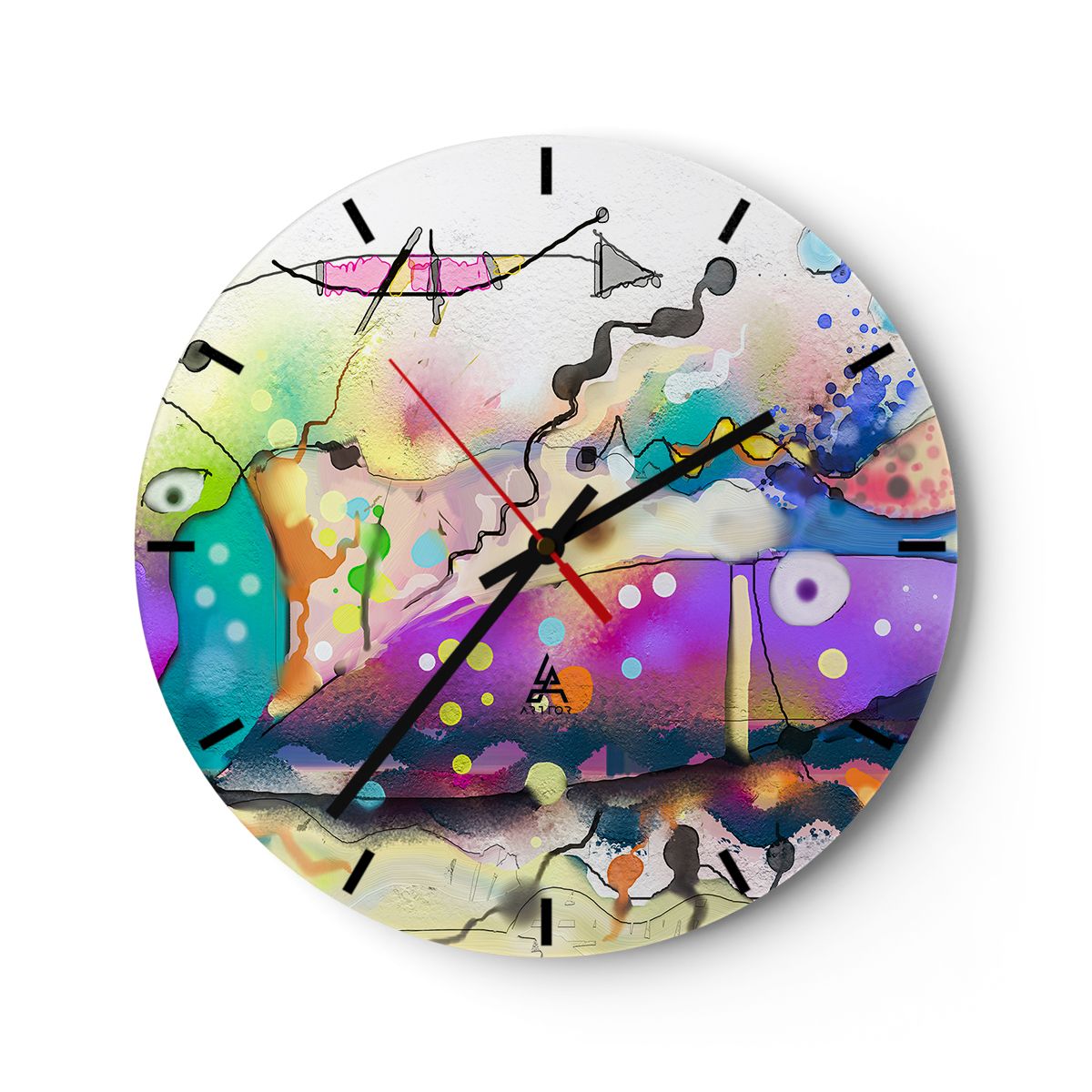 Zegar Ścienny - Ryby Pastele  - 40X40 Cm - C3Ar40X40-4096